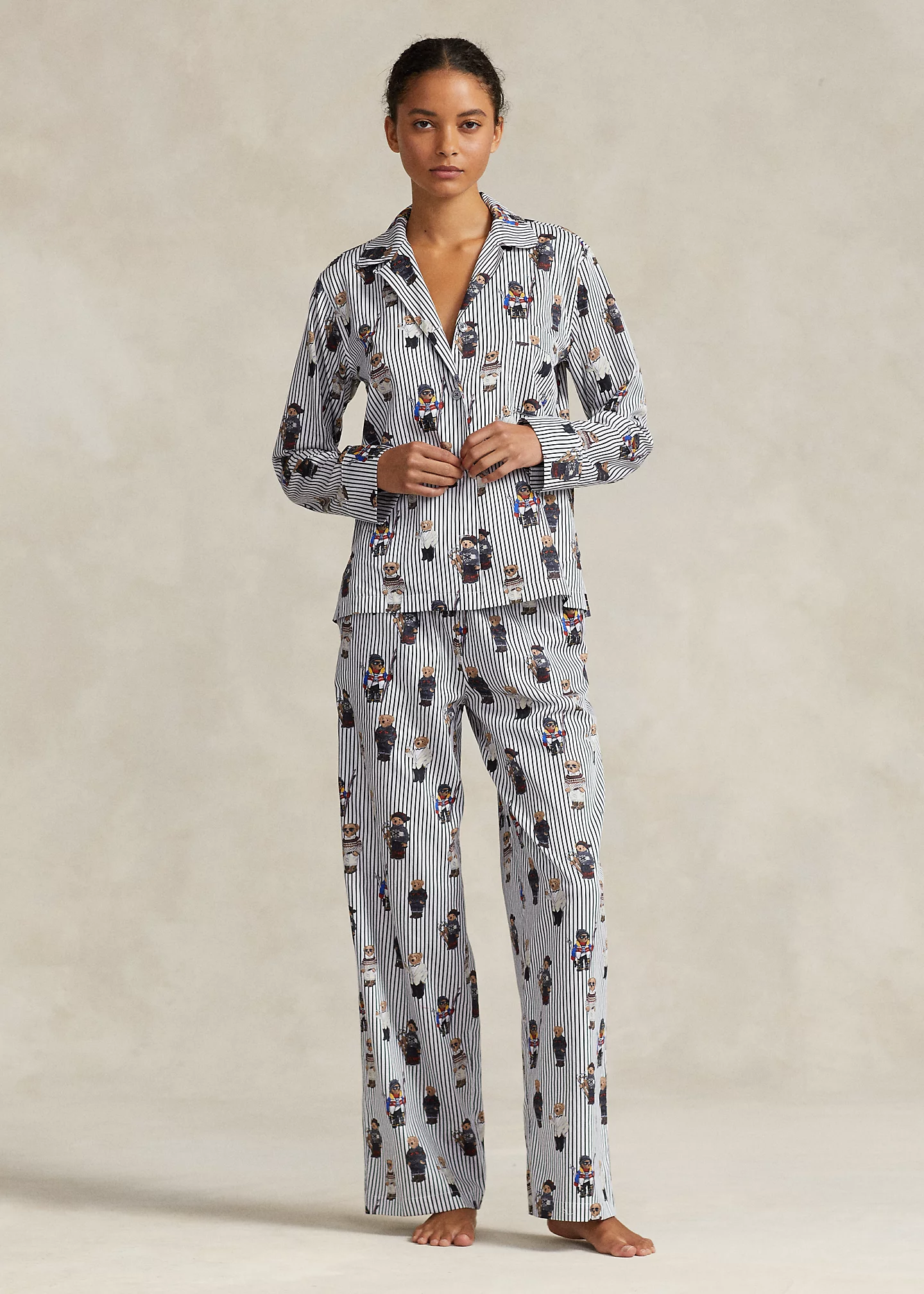 Polo Bear Sateen Pajama Set