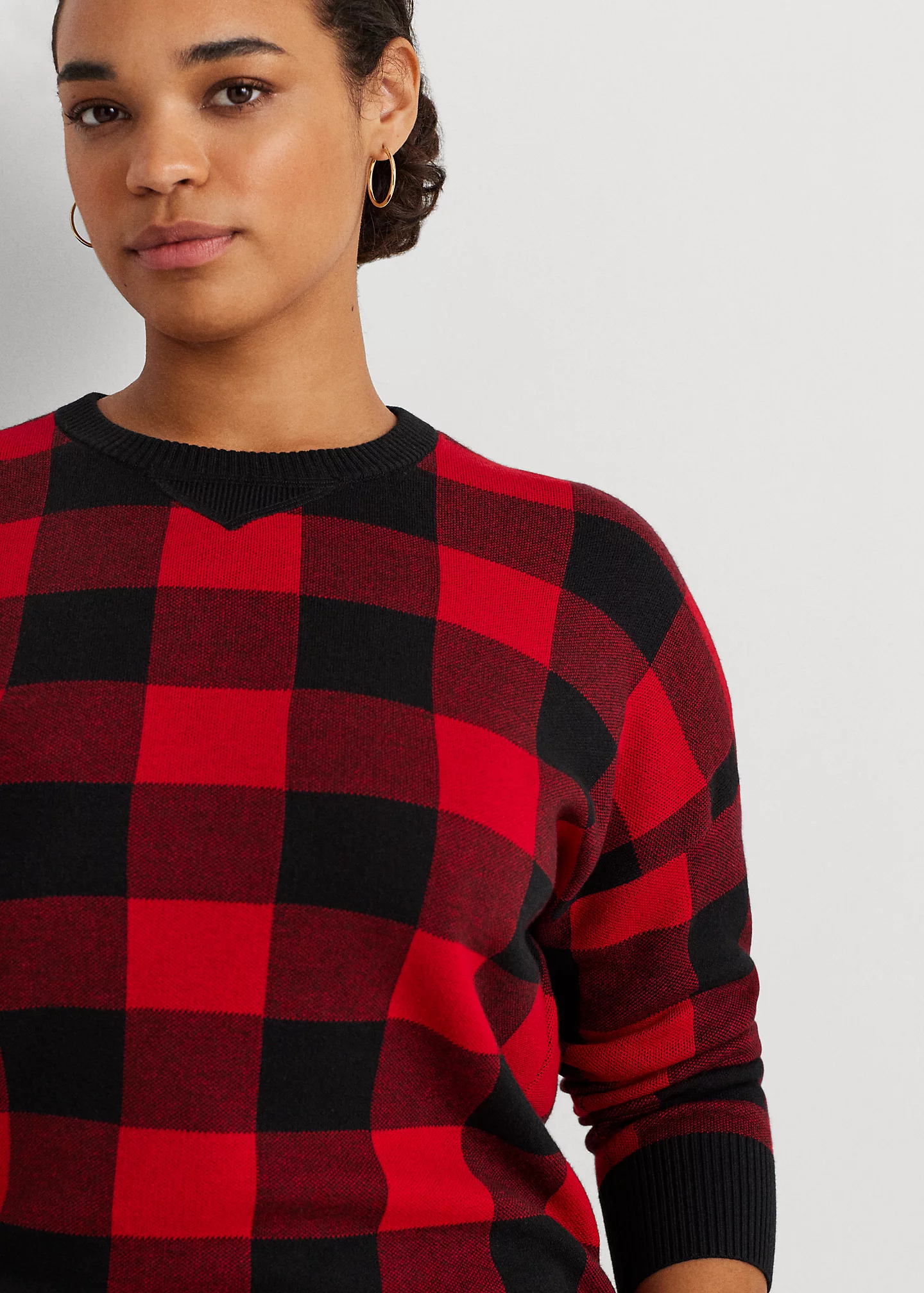 Buffalo Check Cotton-Blend Sweater