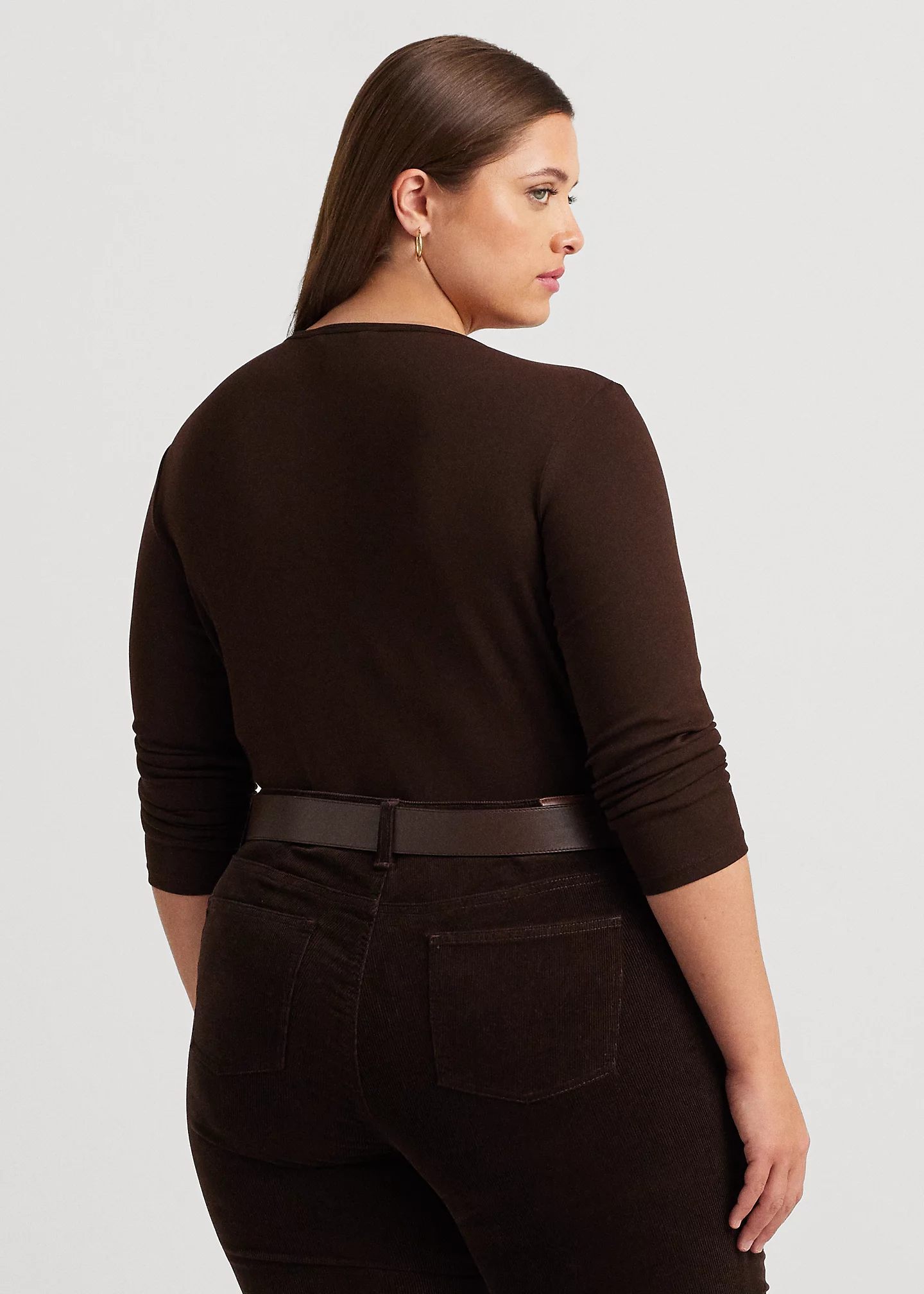 Cotton-Blend Long-Sleeve Top