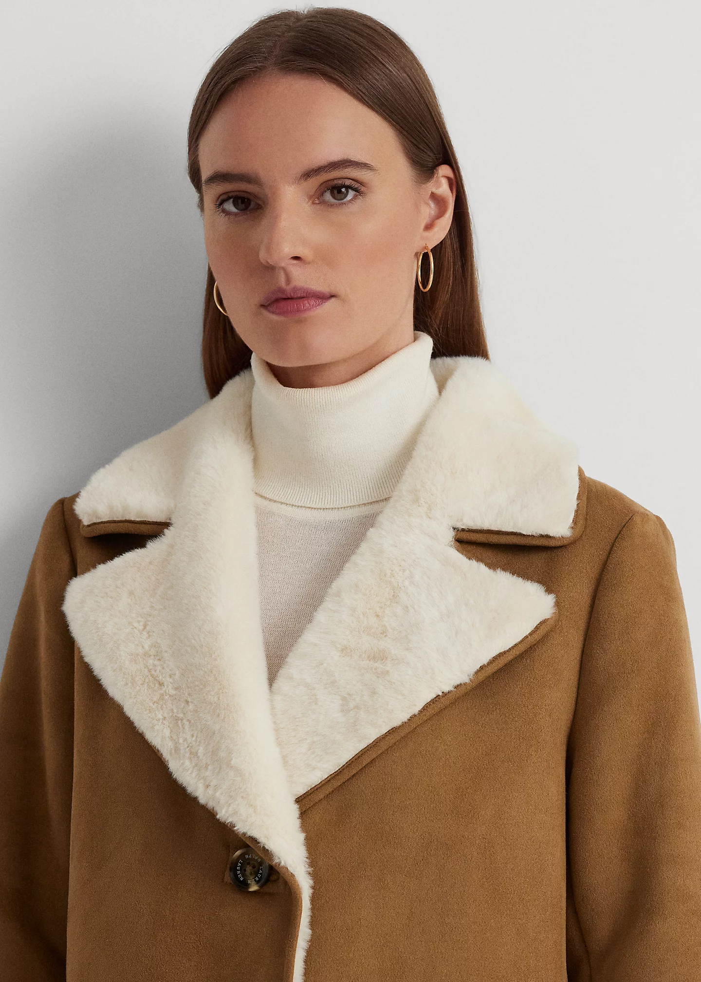 Faux-Shearling & Faux-Suede Coat