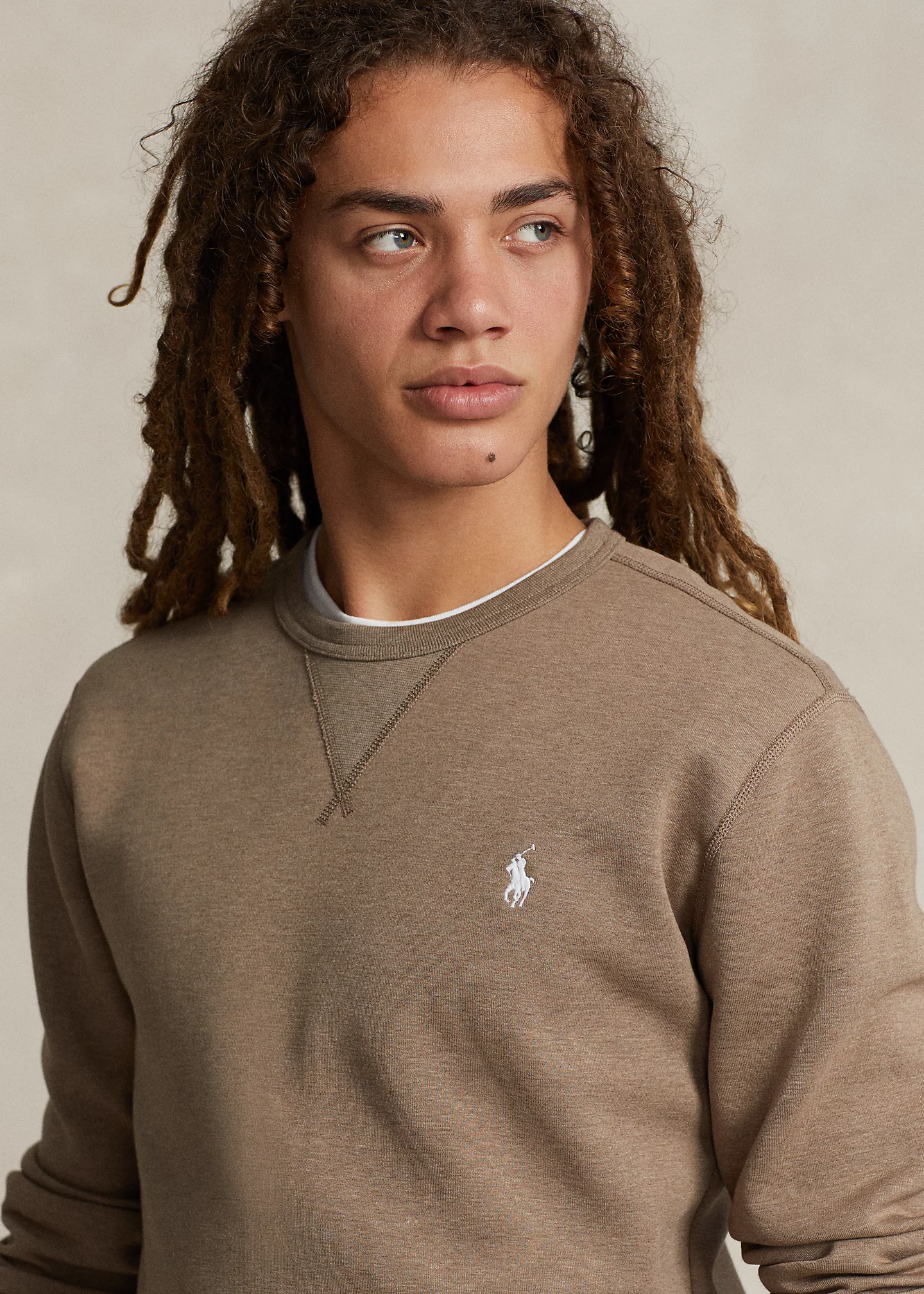 Marled Double-Knit Sweatshirt