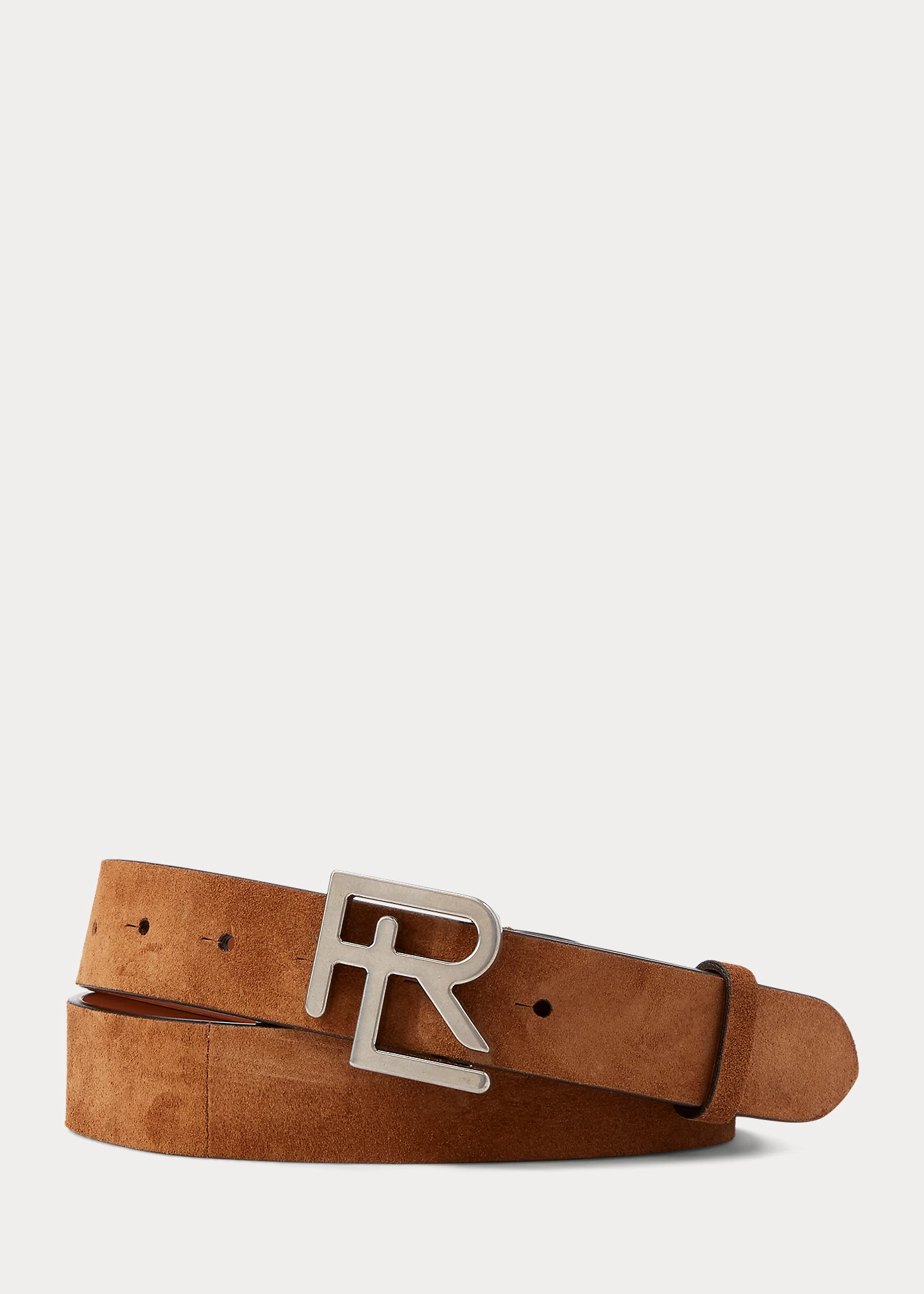 RL-Buckle Calf-Suede Belt