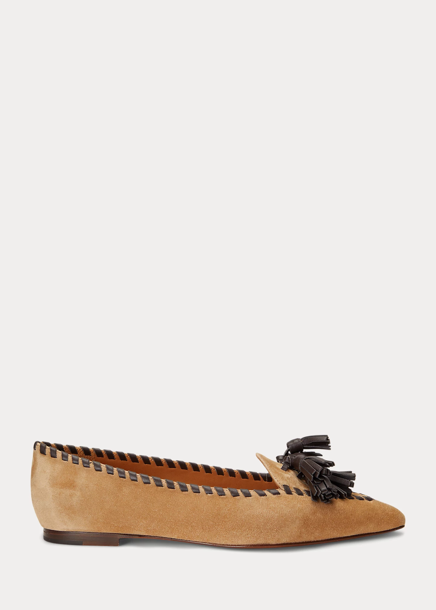 Two-Tone Tasseled Suede Loafer