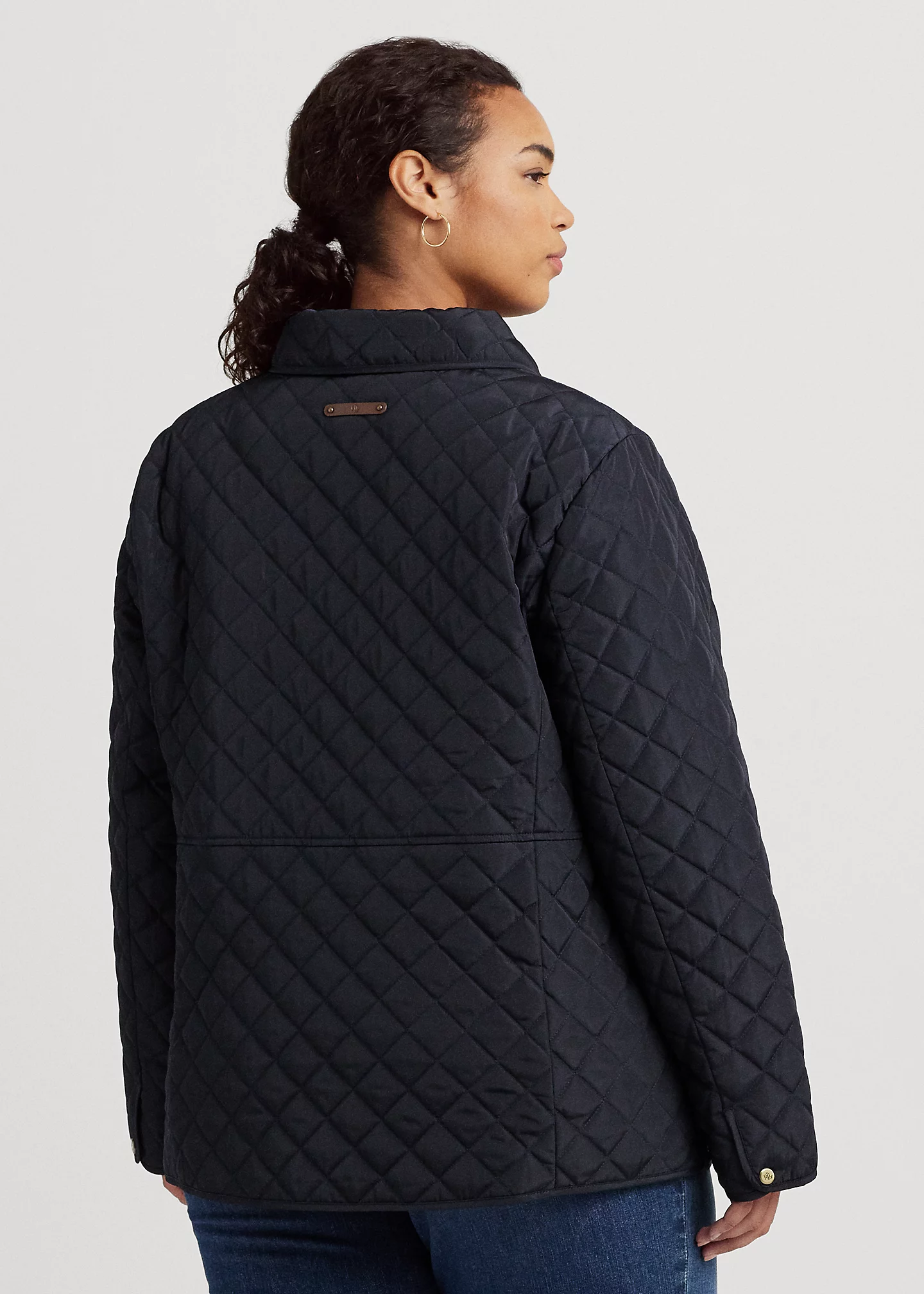 Crest-Patch Diamond-Quilted Jacket
