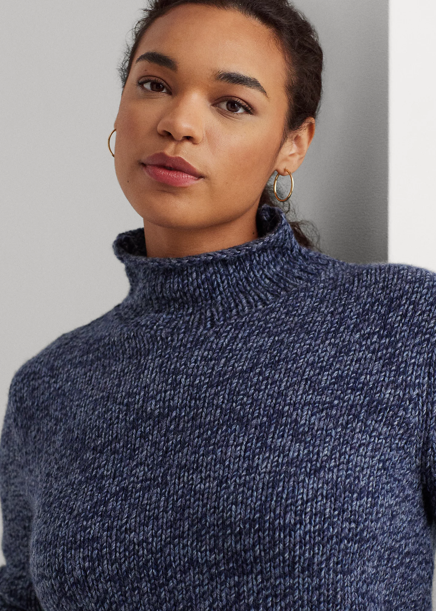 Wool-Blend Funnelneck Sweater