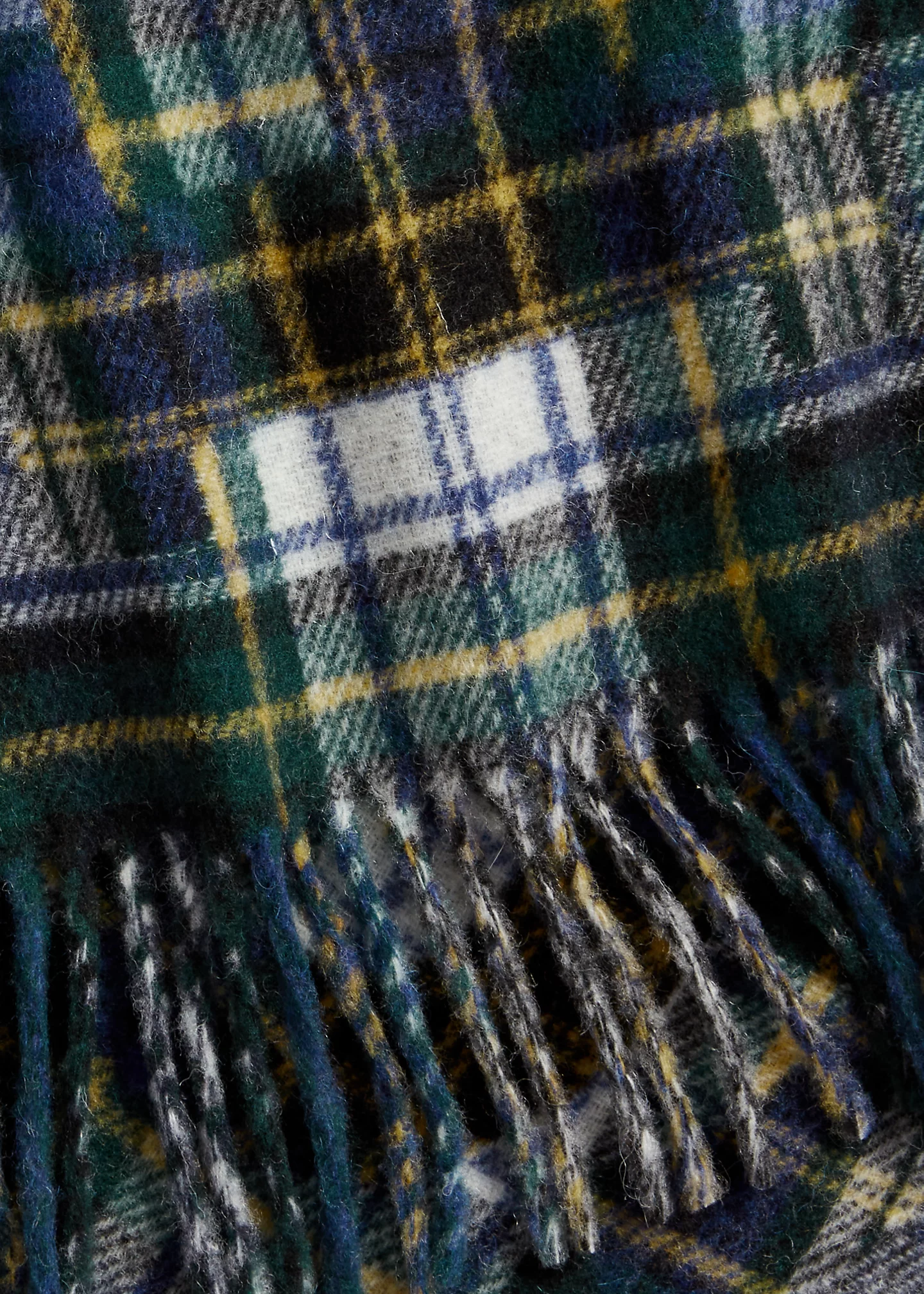 Logo Plaid Wool-Blend Scarf