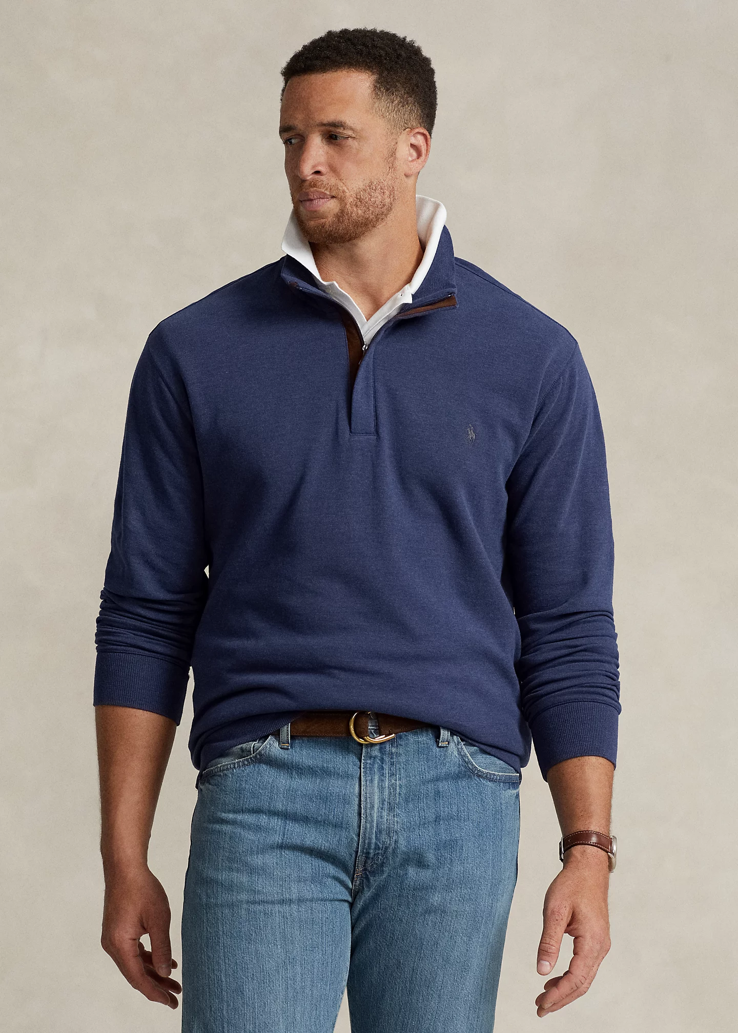 Luxury Jersey Quarter-Zip Pullover