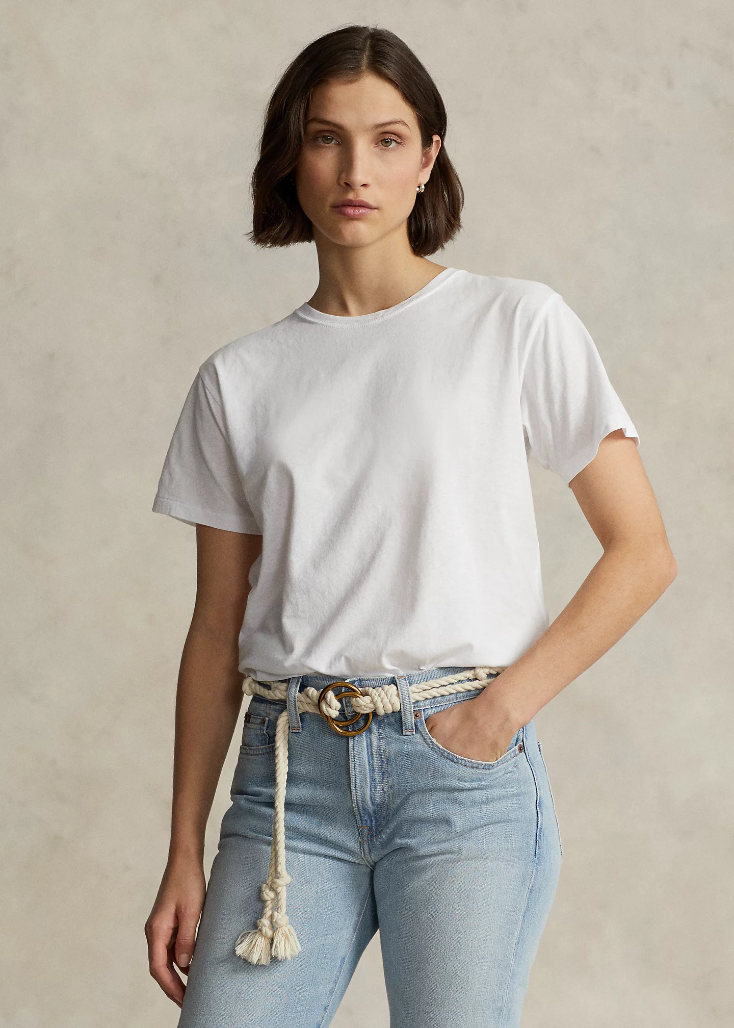 Cotton Jersey Crewneck Tee