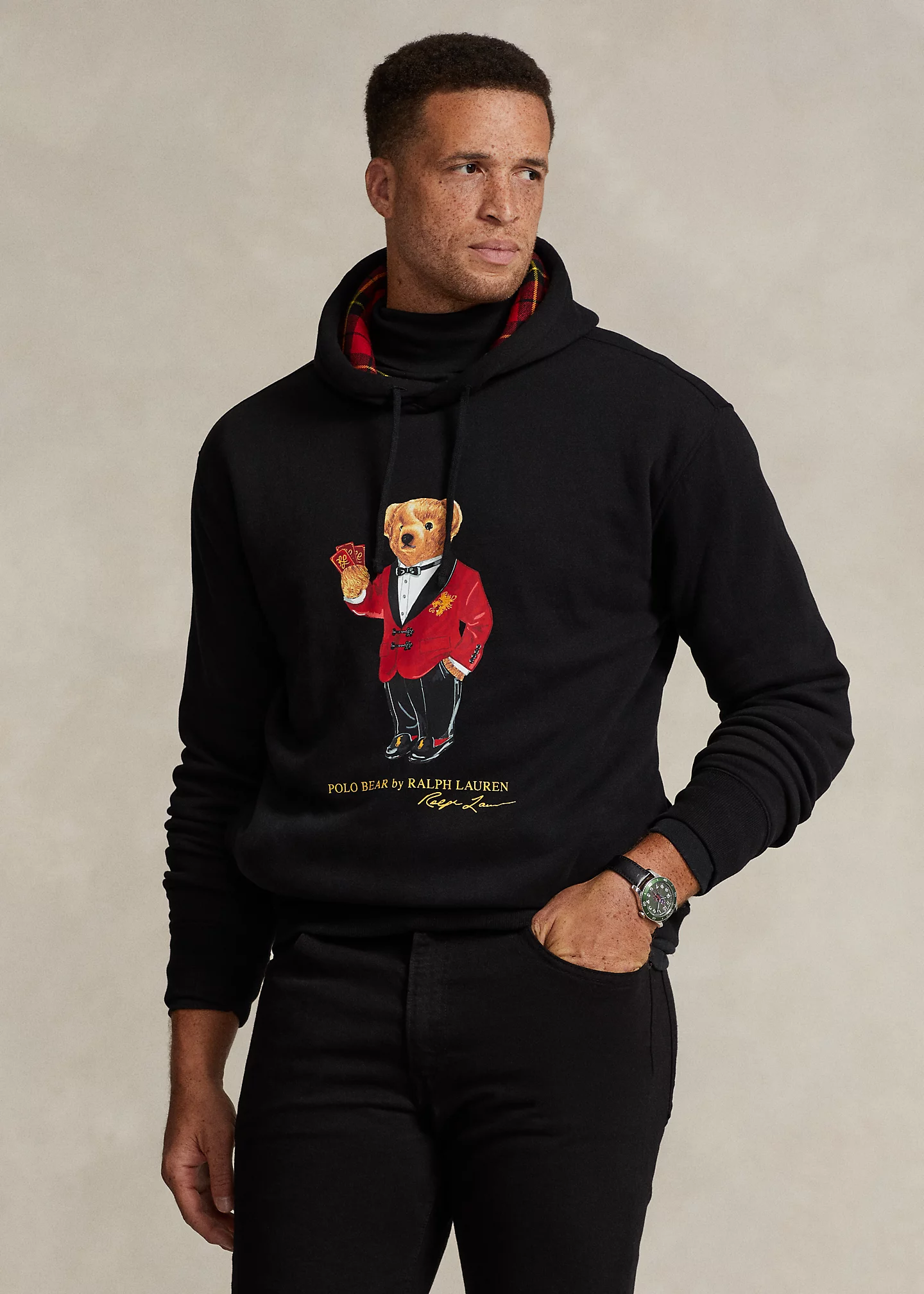 Lunar New Year Polo Bear Fleece Hoodie