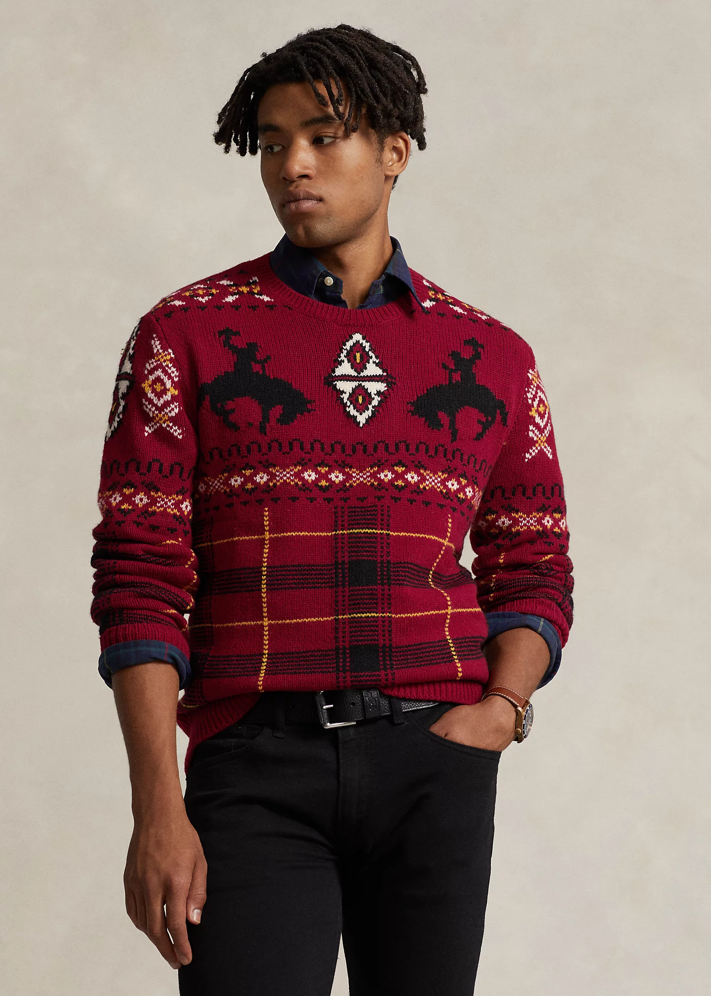 Western-Inspired Fair Isle Sweater