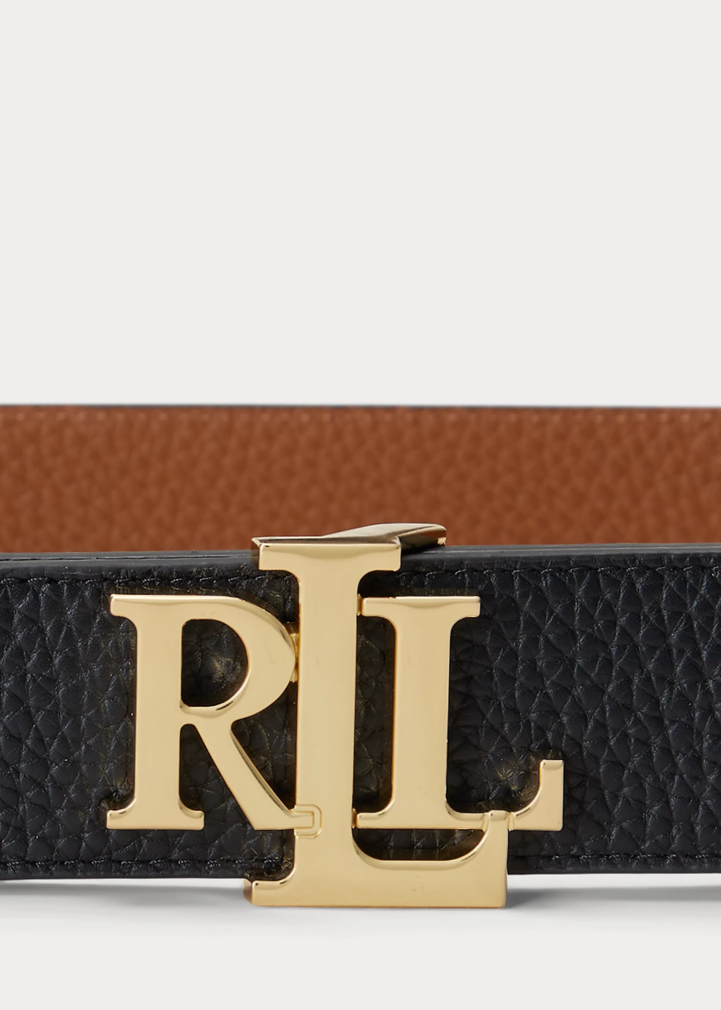 Reversible Pebbled Leather Wide Belt