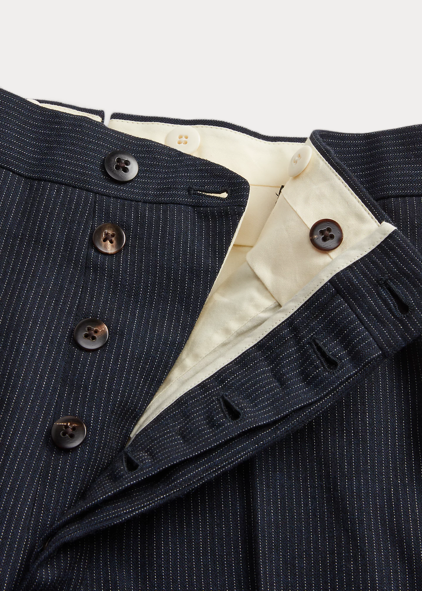 Slim Striped Herringbone Suit Trouser