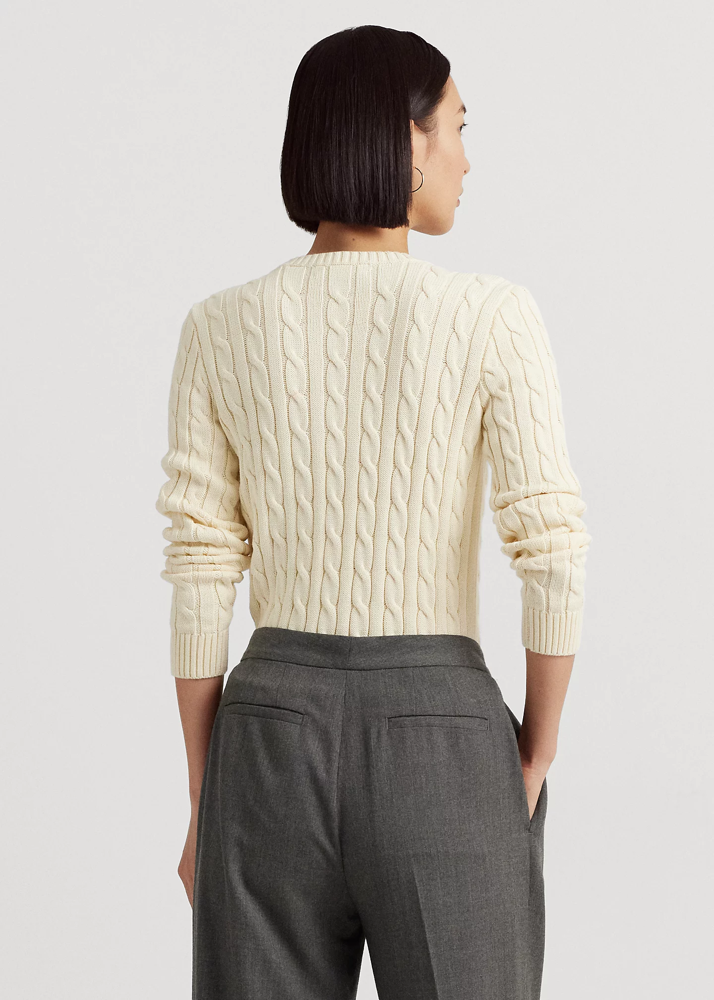 Bullion Cable-Knit Cotton Sweater