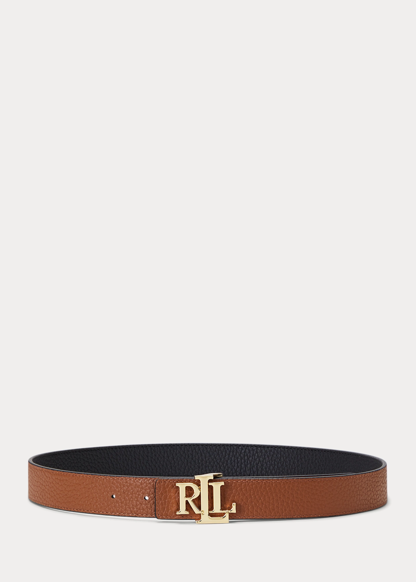 Logo Reversible Pebbled Leather Belt