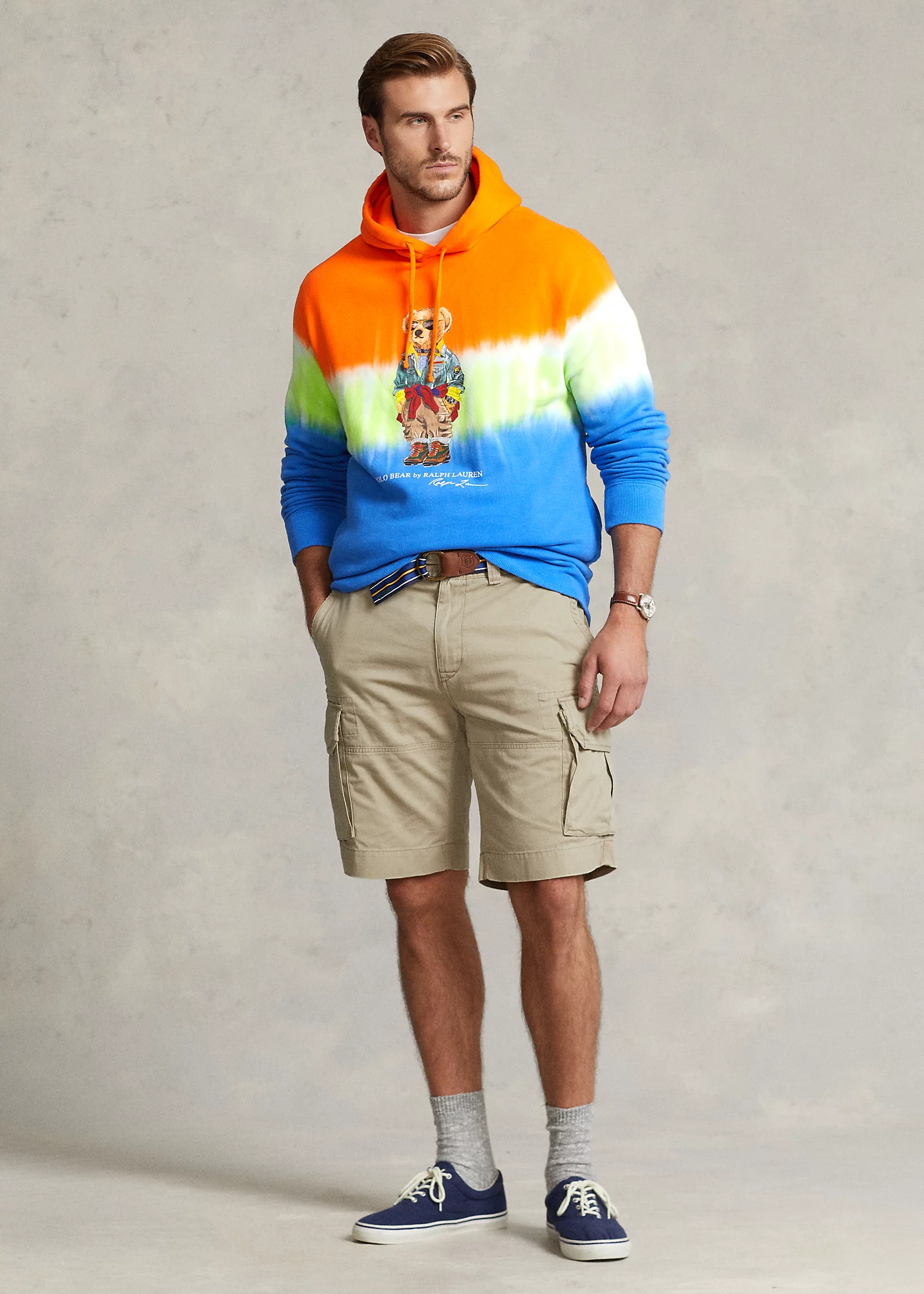Polo Bear Tie-Dye Fleece Hoodie