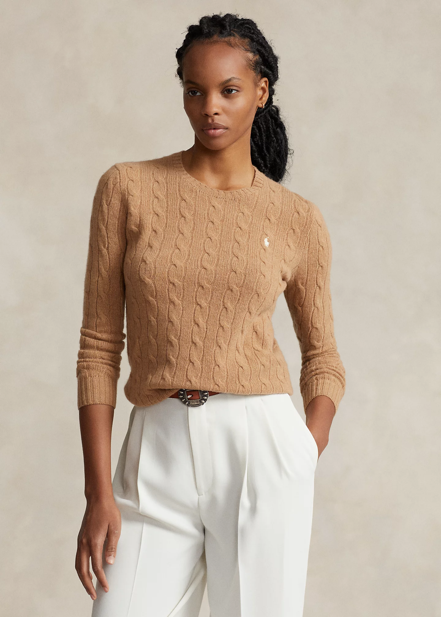 Cable-Knit Wool-Cashmere Sweater