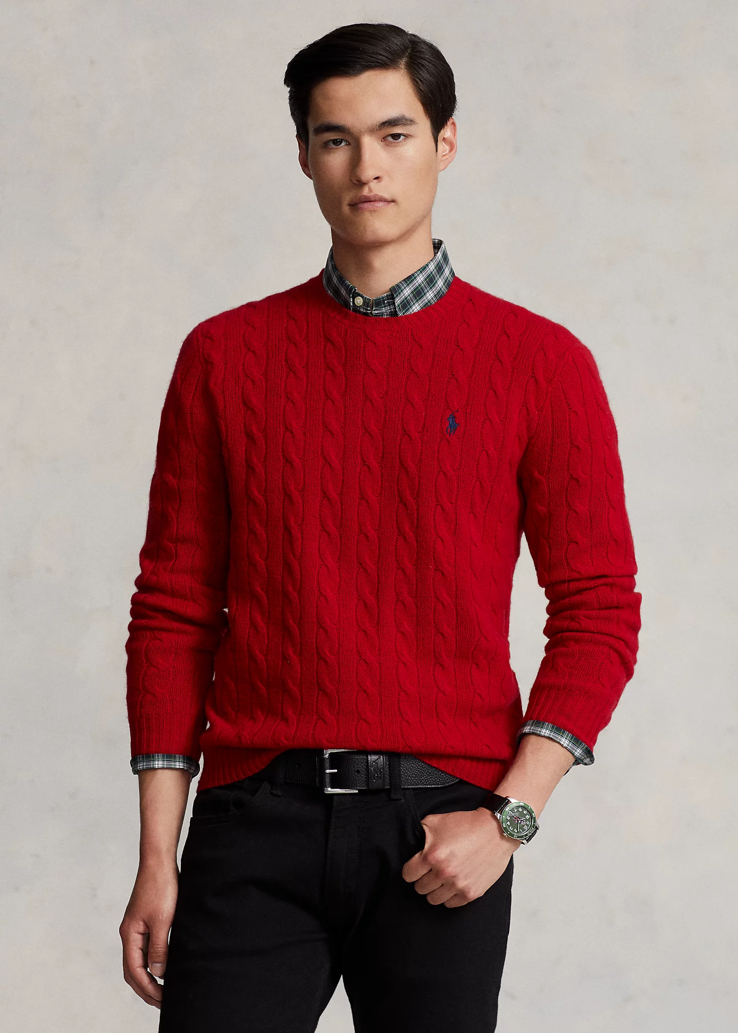 Cable-Knit Wool-Cashmere Sweater