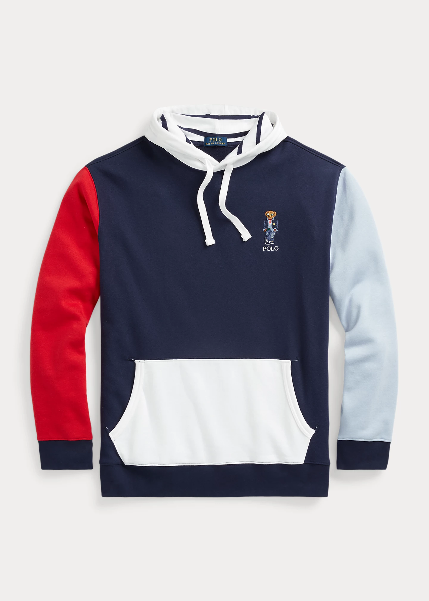 Polo Bear Color-Blocked Fleece Hoodie