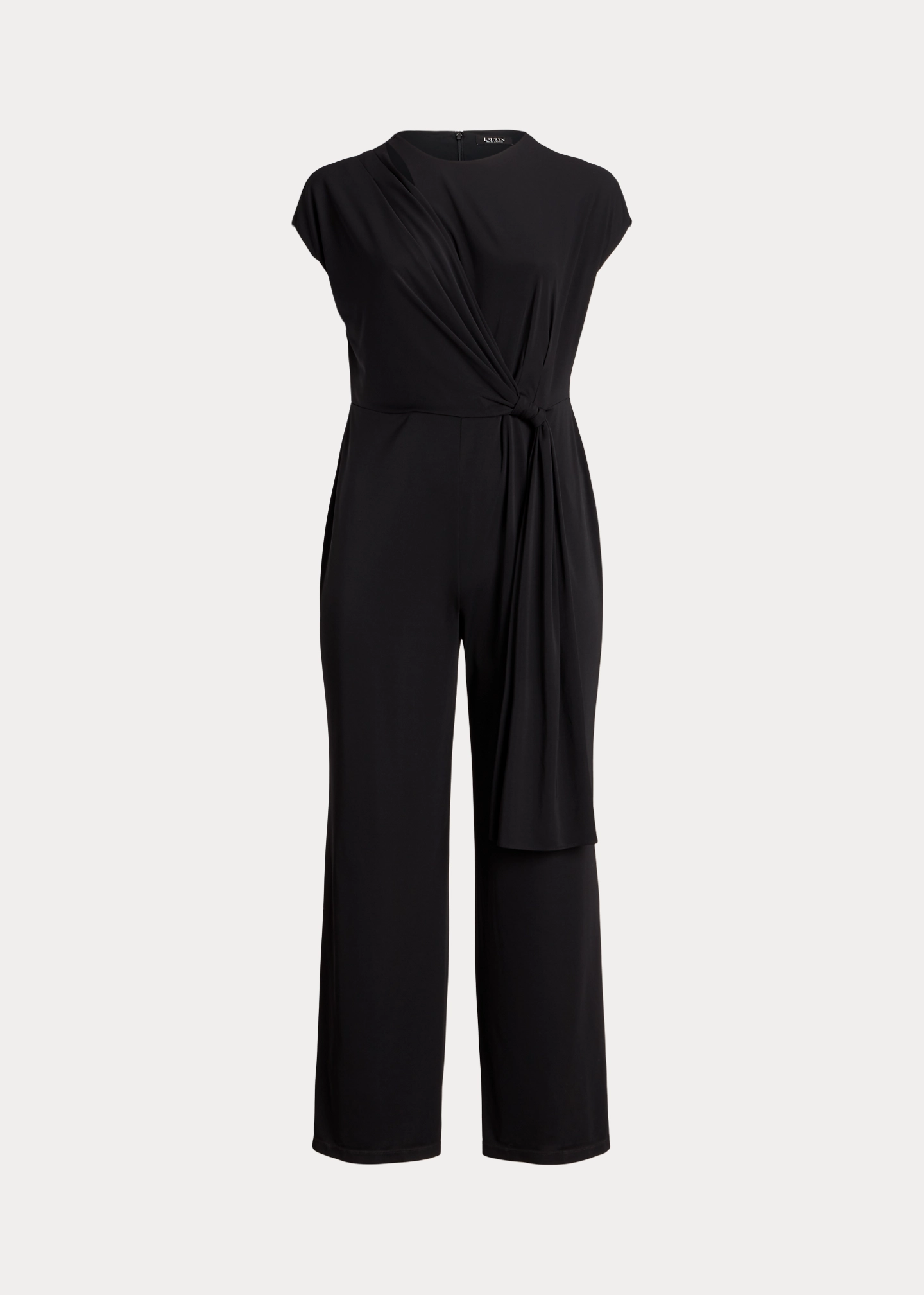 Tie-Front Jersey Wide-Leg Jumpsuit