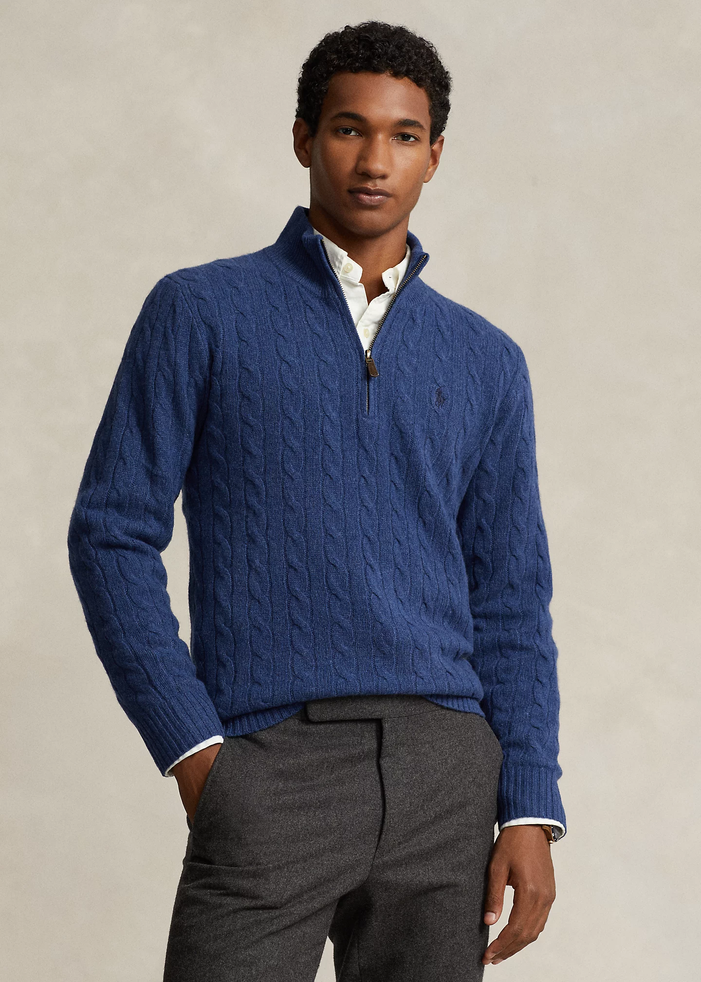 Cable-Knit Wool-Cashmere Sweater