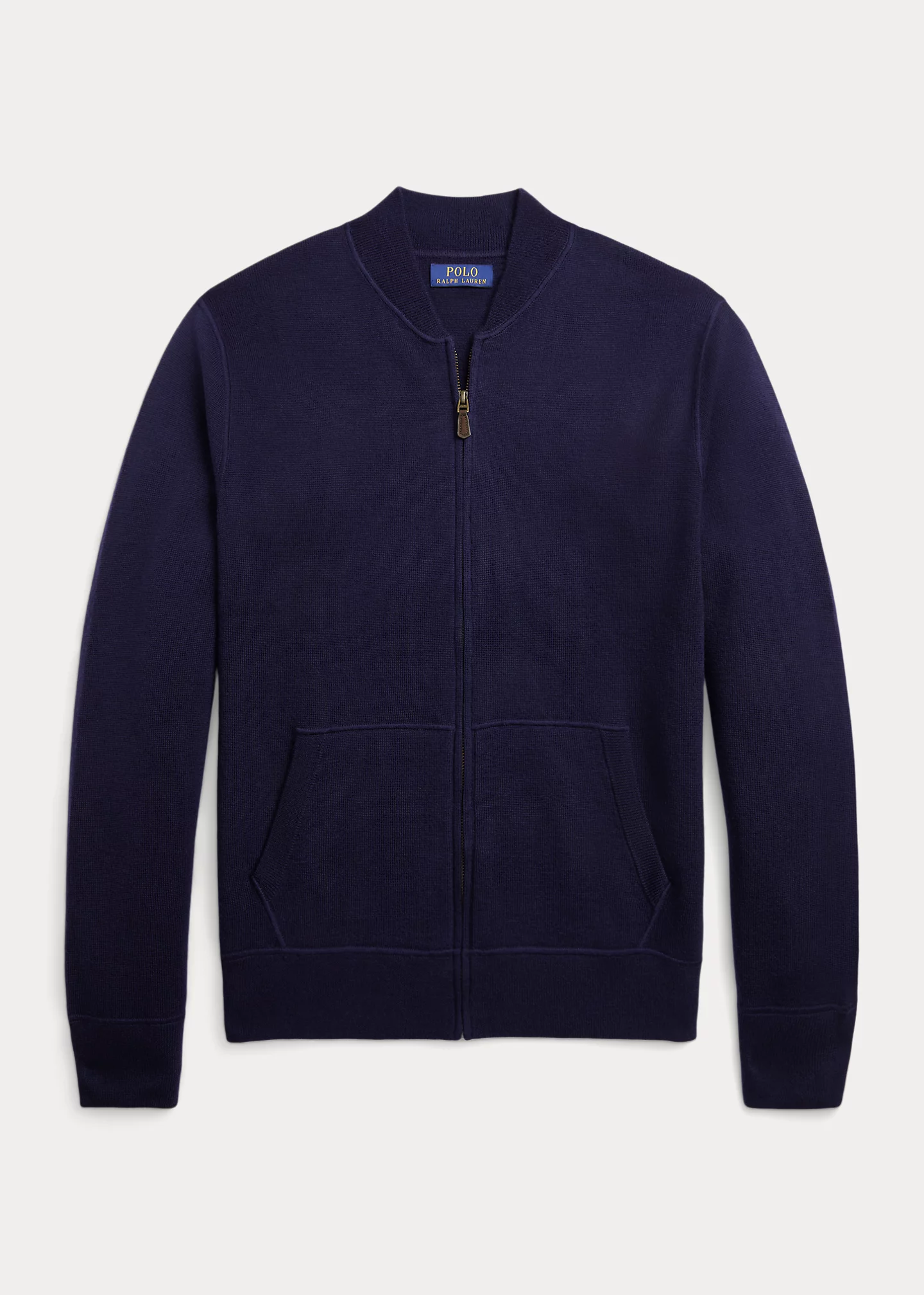 Washable Wool Full-Zip Sweater