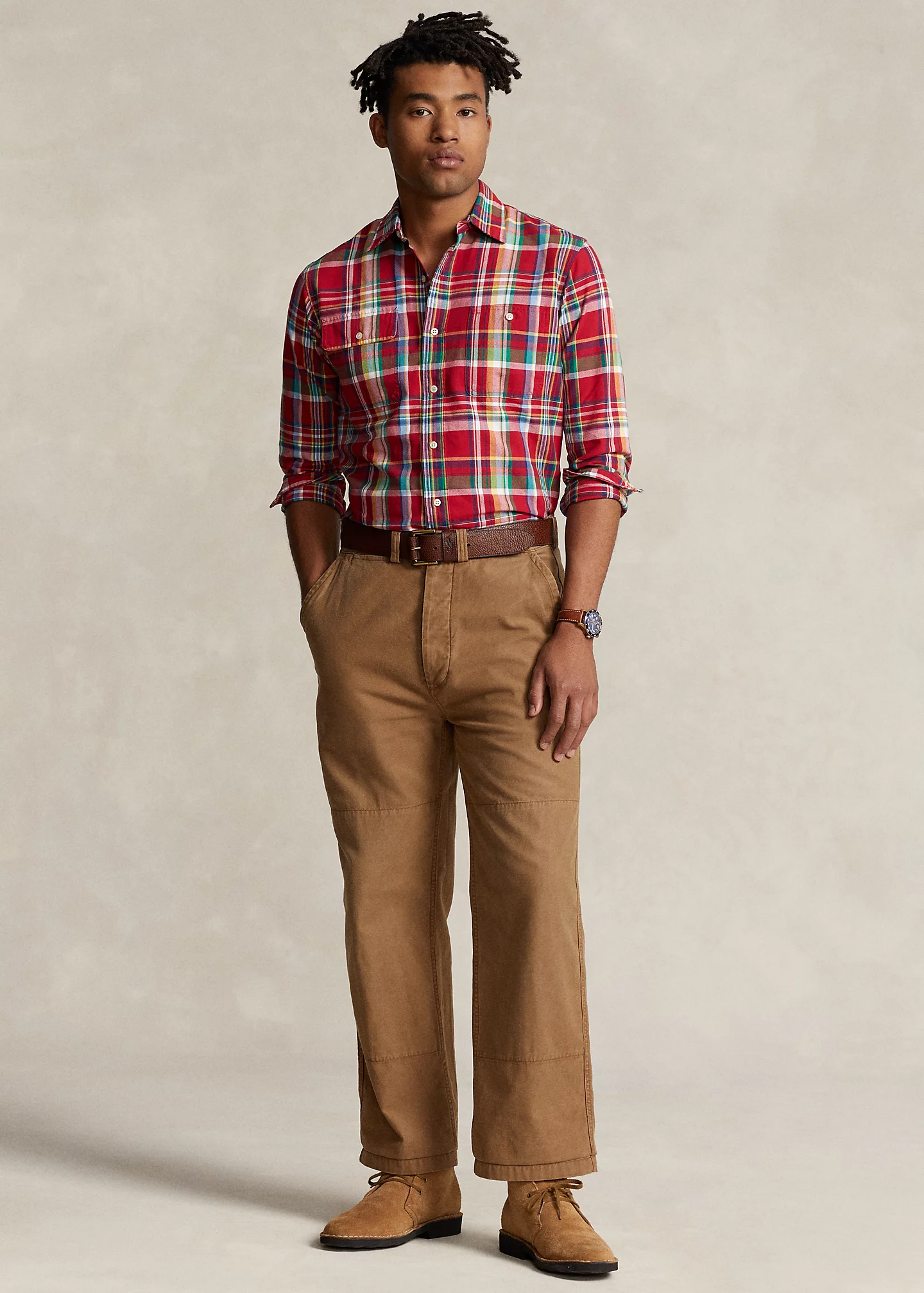 Classic Fit Plaid Oxford Workshirt