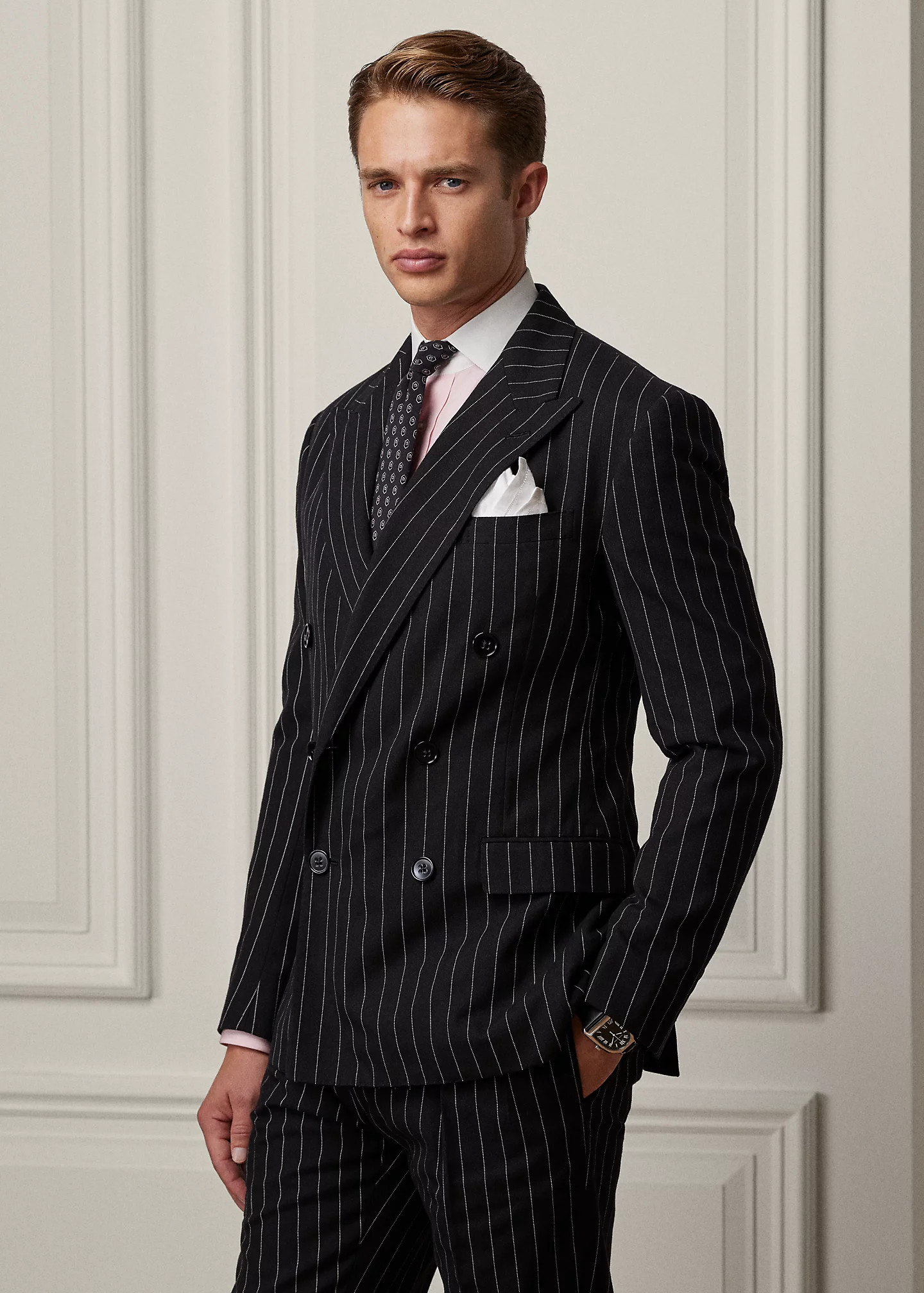 Kent Hand-Tailored Striped Suit Jacket