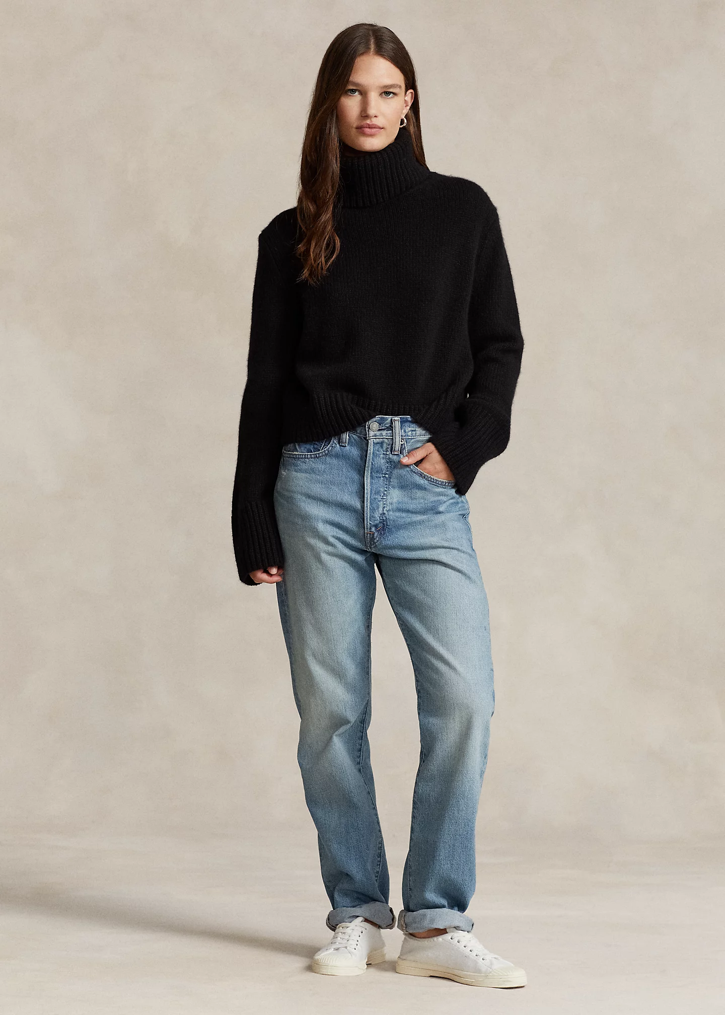Wool-Cashmere Turtleneck Sweater