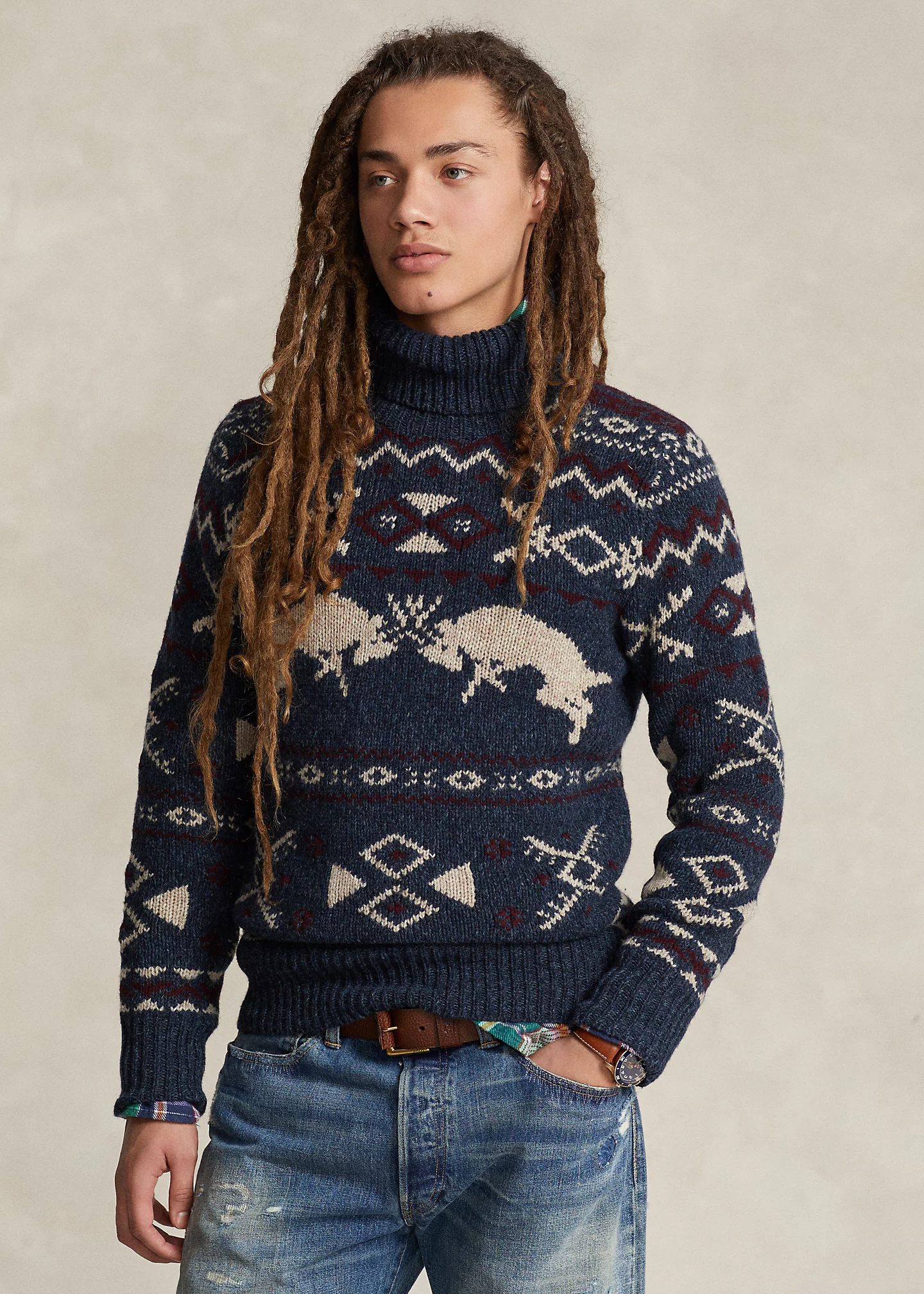 Wool-Cashmere Turtleneck Sweater