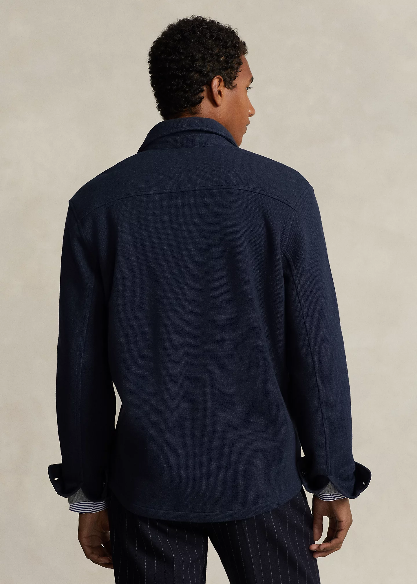 Double-Knit Mesh Overshirt