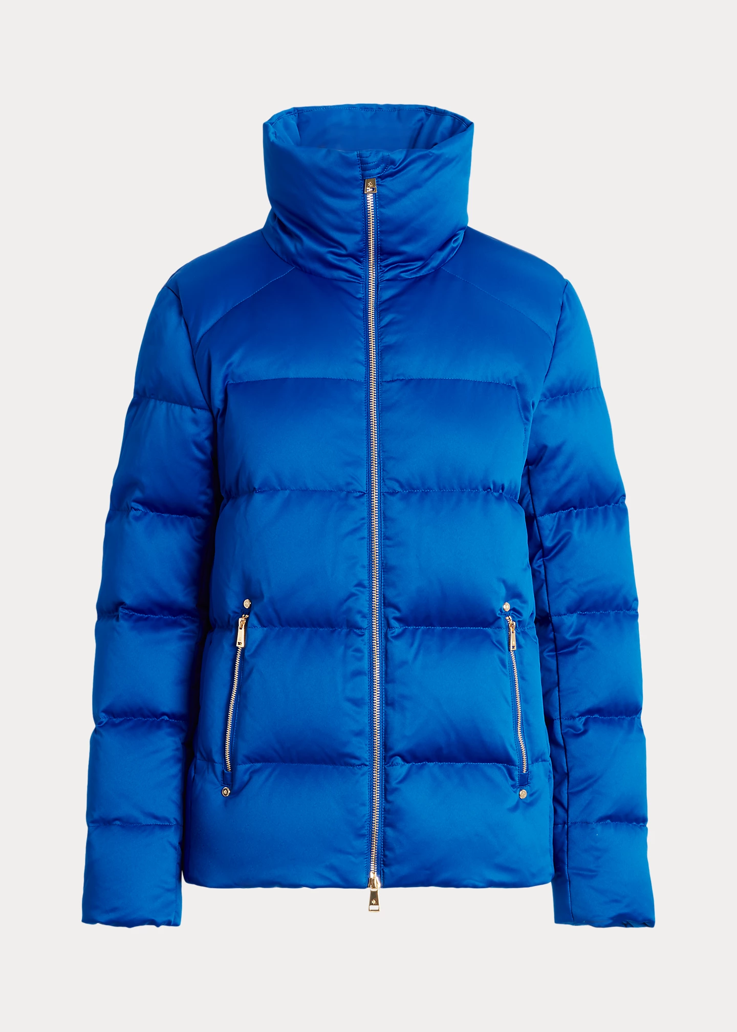 Water-Repellent Satin Down Coat