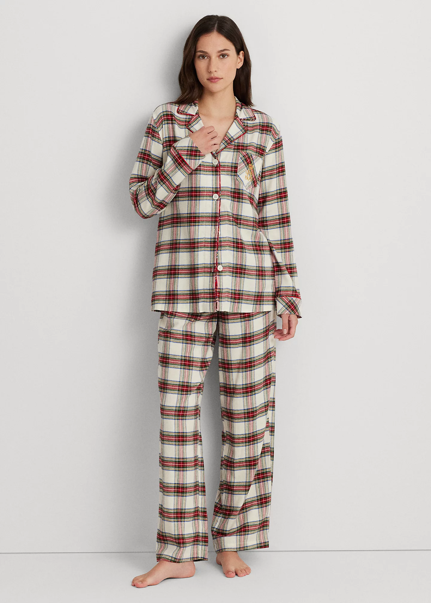 Plaid Brushed Twill Sleep Set