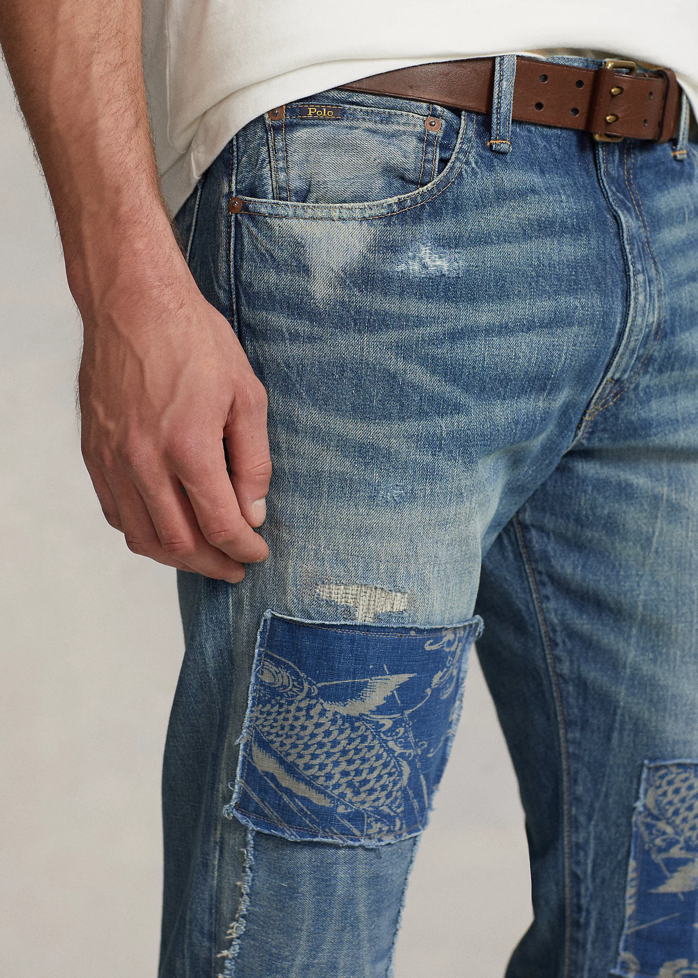 Varick Slim Straight Distressed Jean