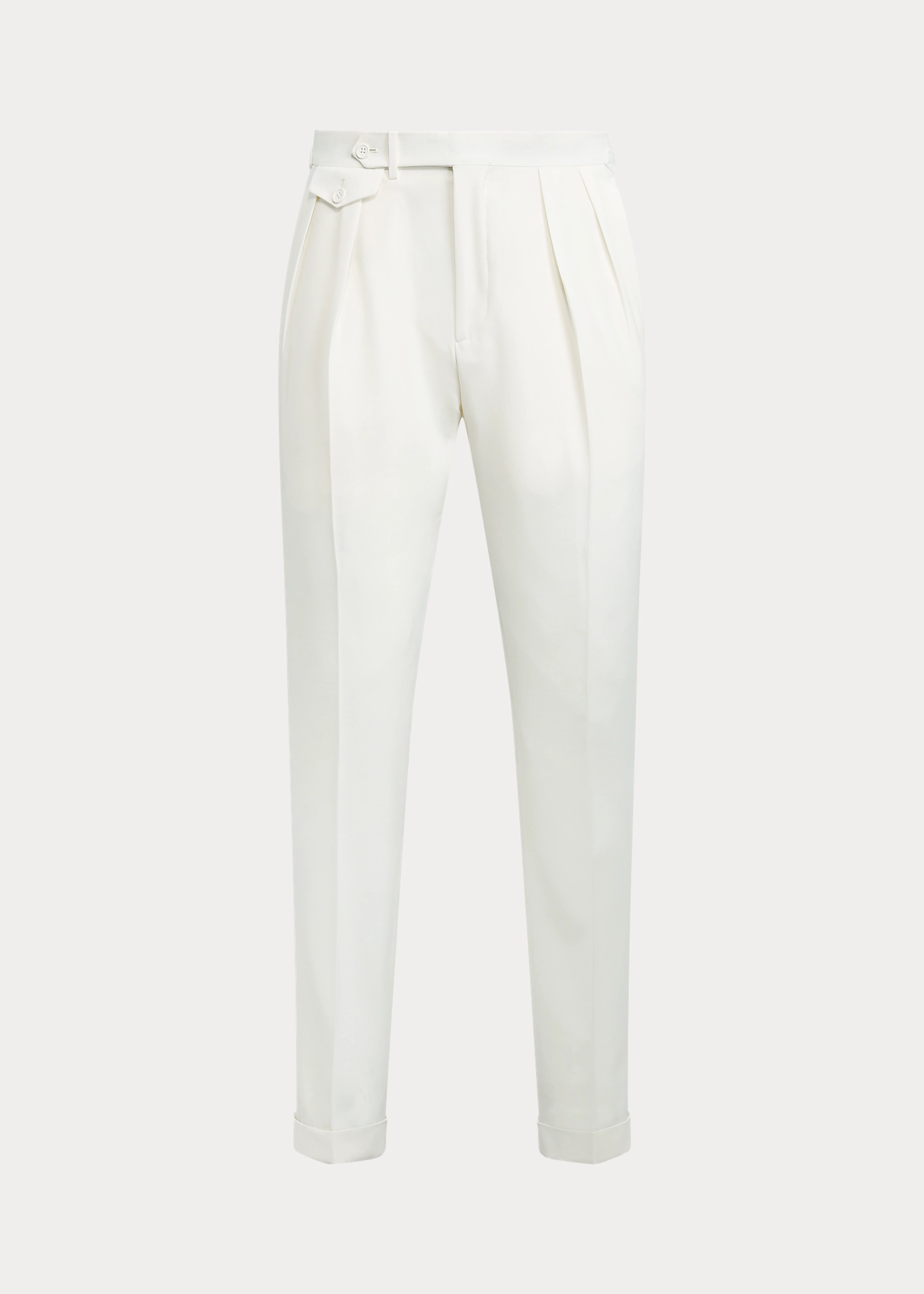 Pleated Wool Barathea Trouser