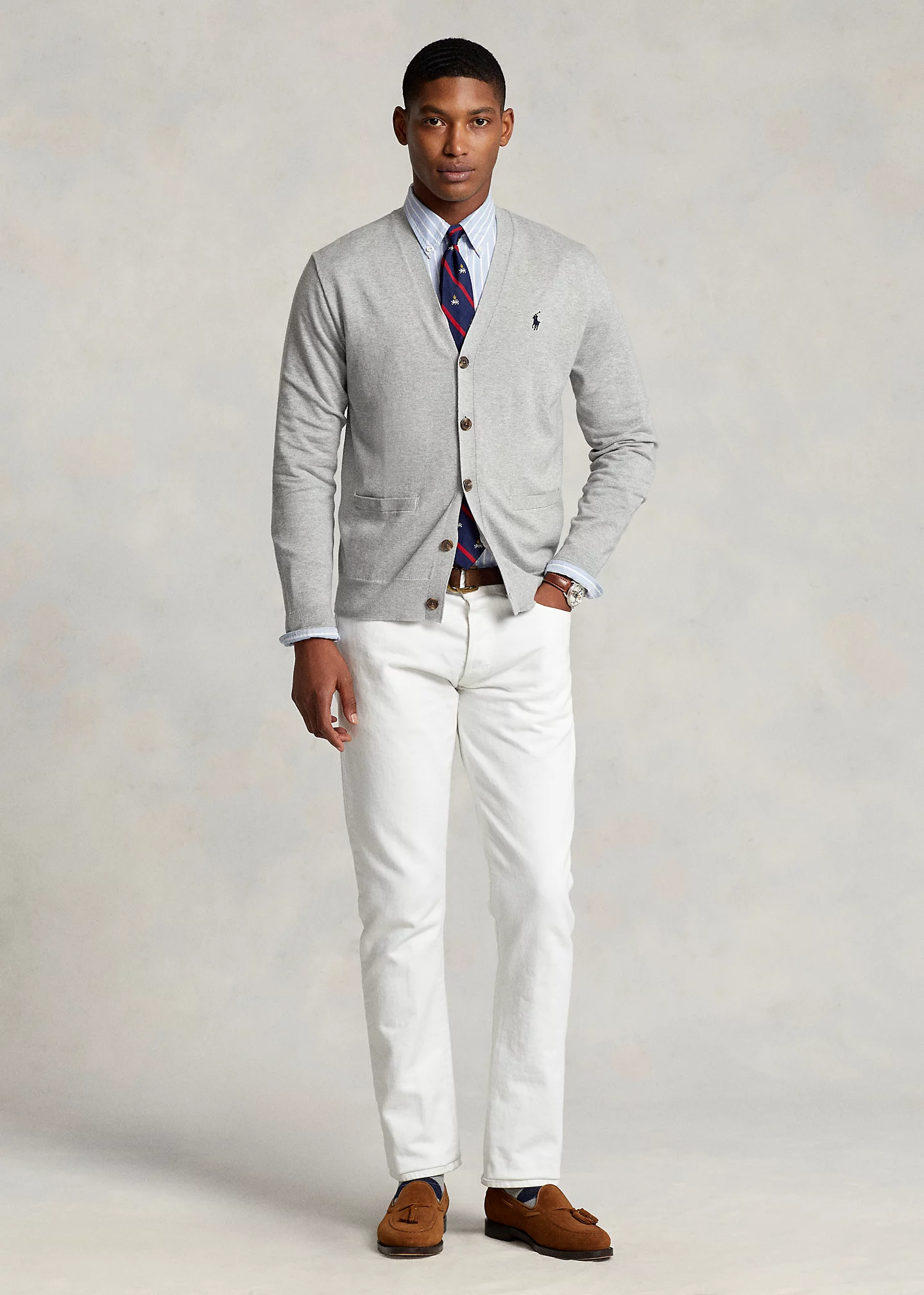 Cotton V-Neck Cardigan