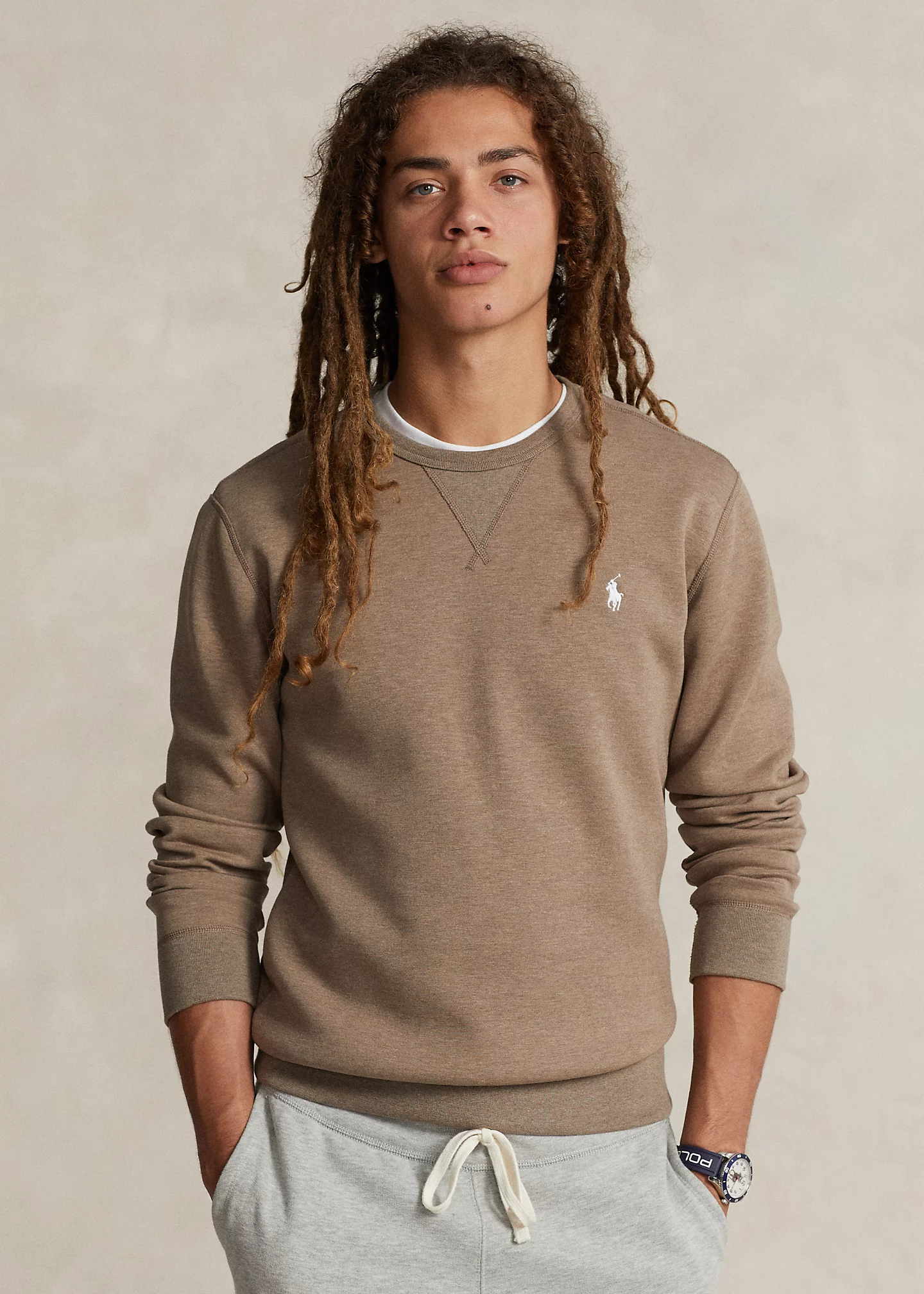 Marled Double-Knit Sweatshirt