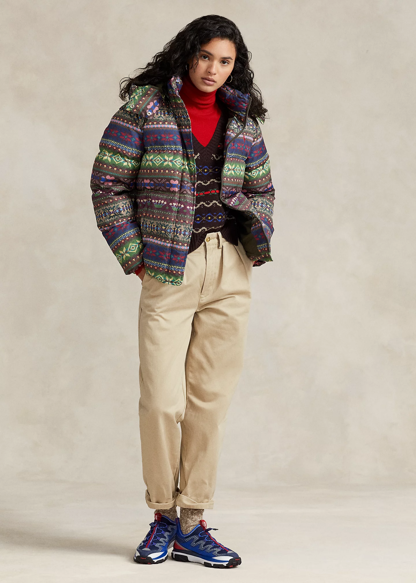 Water-Repellent Hooded Down Jacket