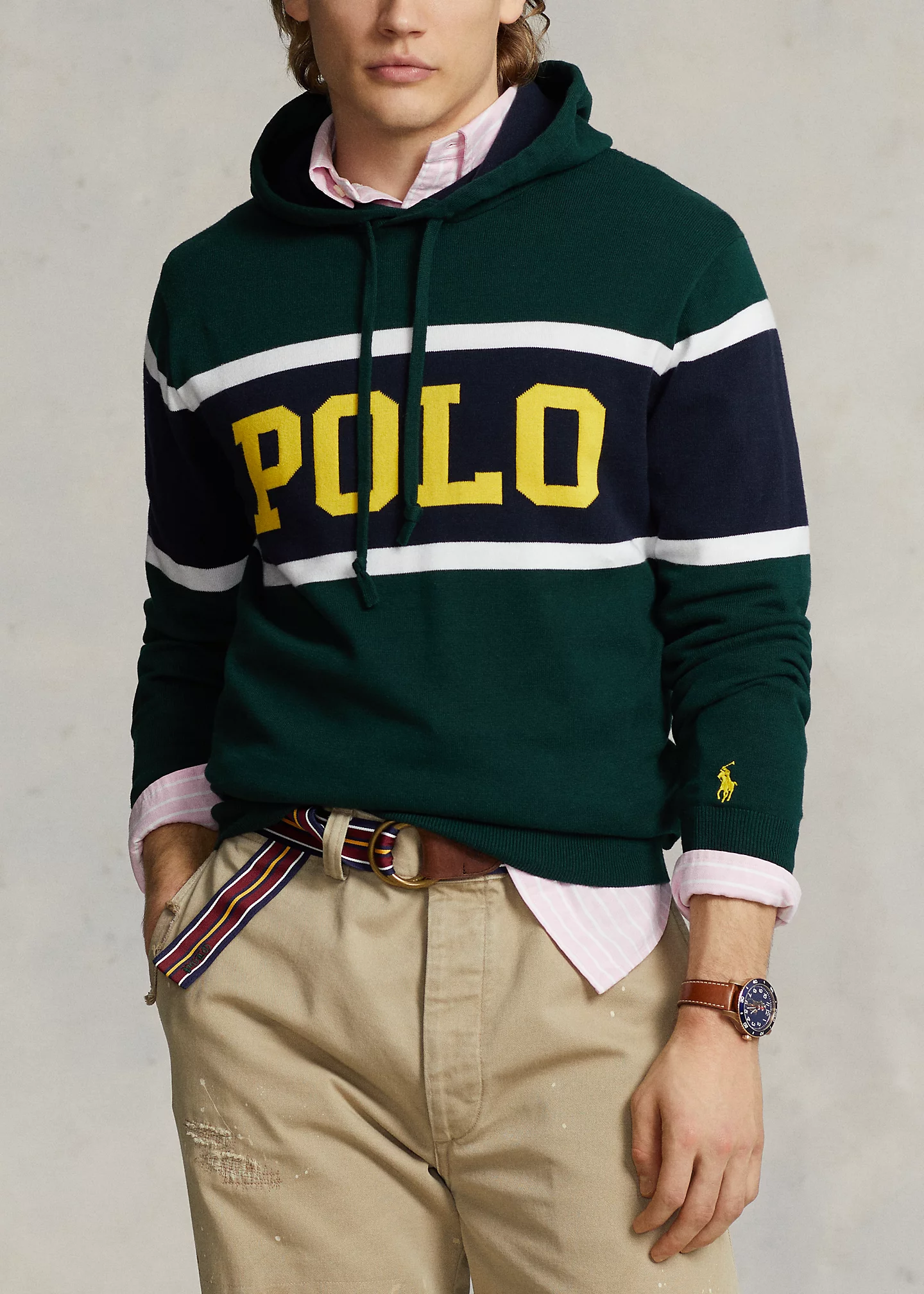 Logo Cotton Hooded Sweater