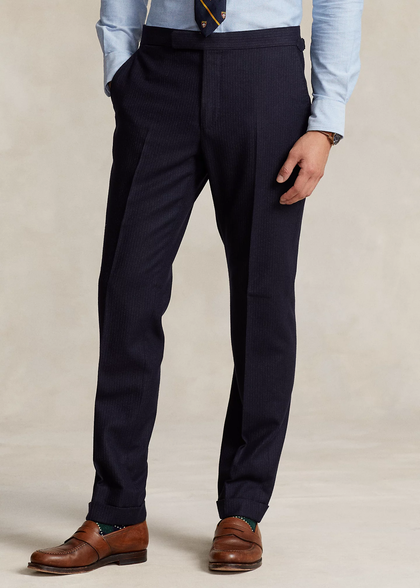 Polo Tailored Pinstripe Wool Twill Suit