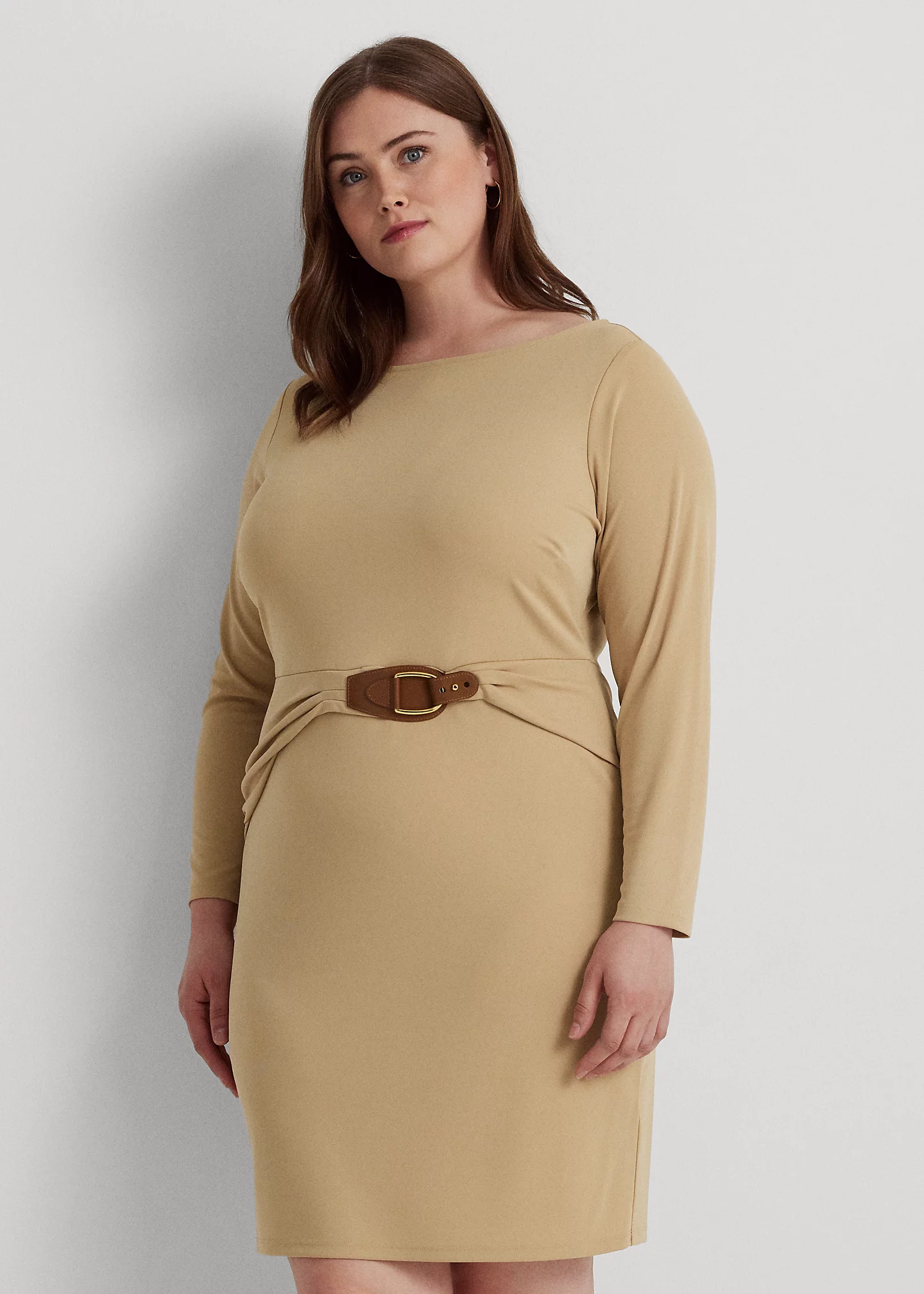 Buckle-Trim Jersey Dress