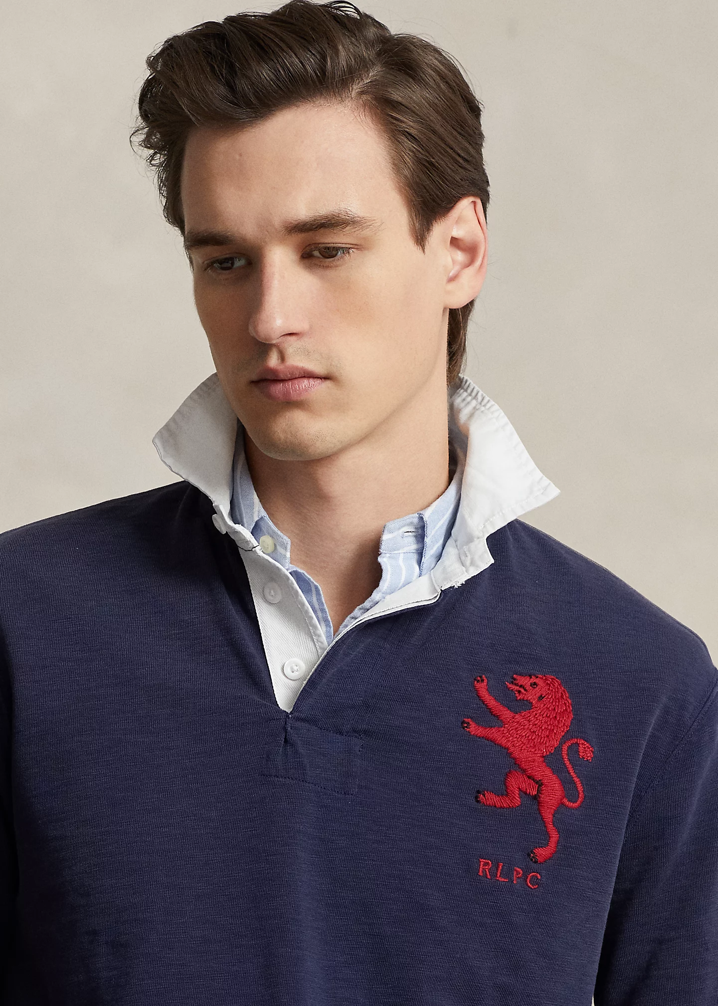 Classic Fit Heraldic Jersey Rugby Shirt