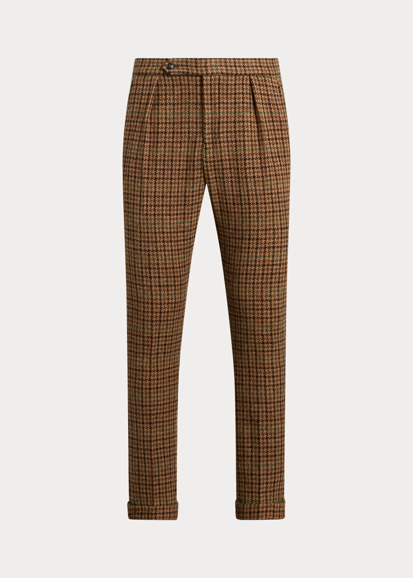 Checked Wool Tweed Suit Trouser