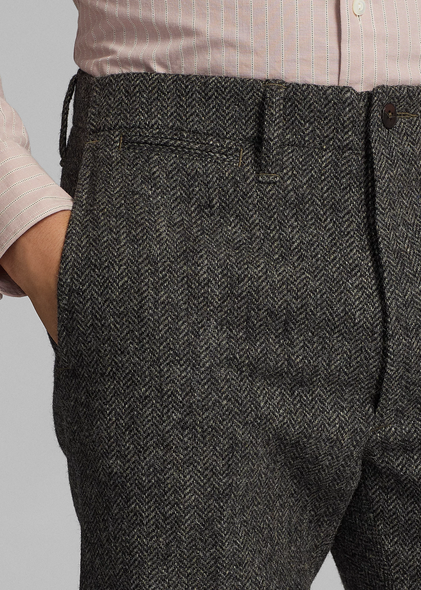 Wool Herringbone Officer’s Pant