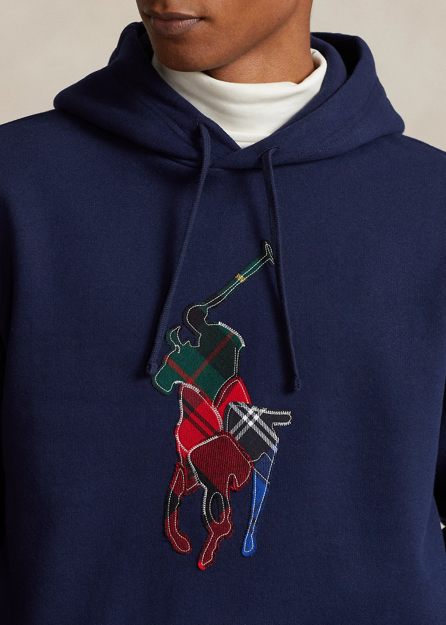 The RL Fleece Plaid-Pony Hoodie