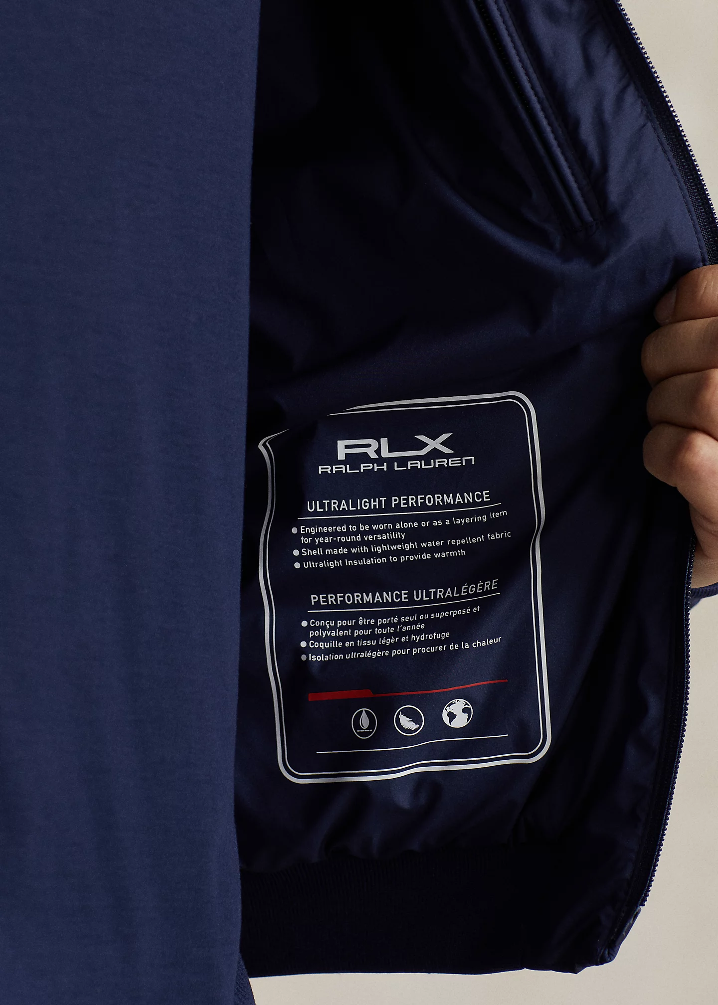 Water-Repellent Down Bomber Jacket