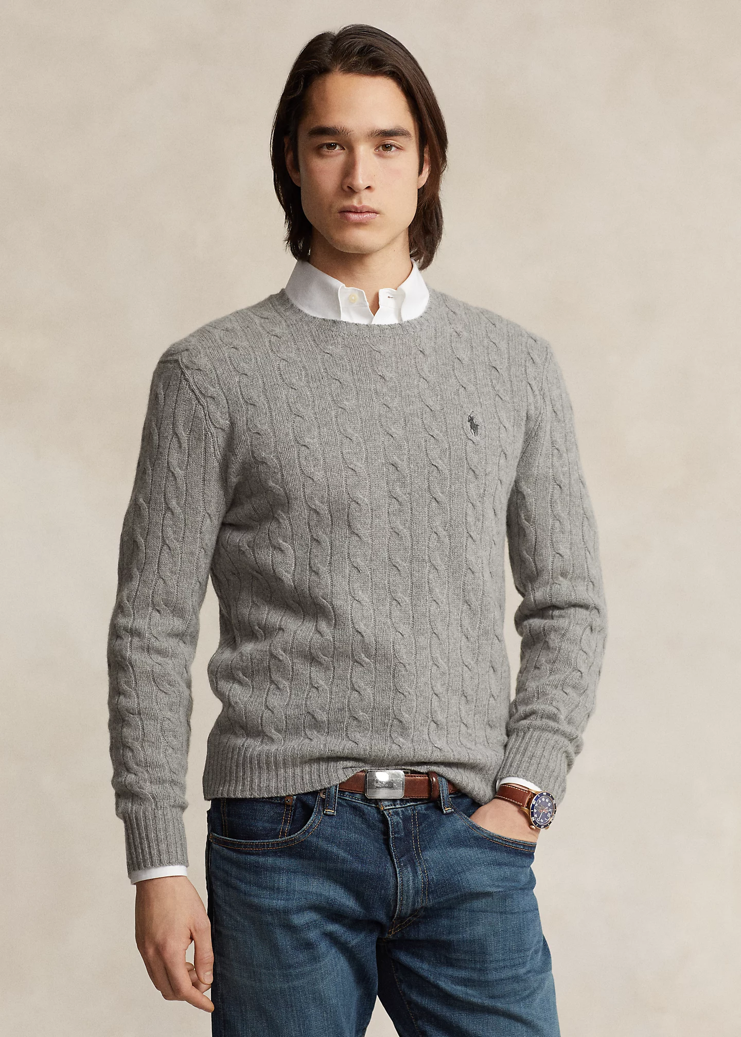 Cable-Knit Wool-Cashmere Sweater
