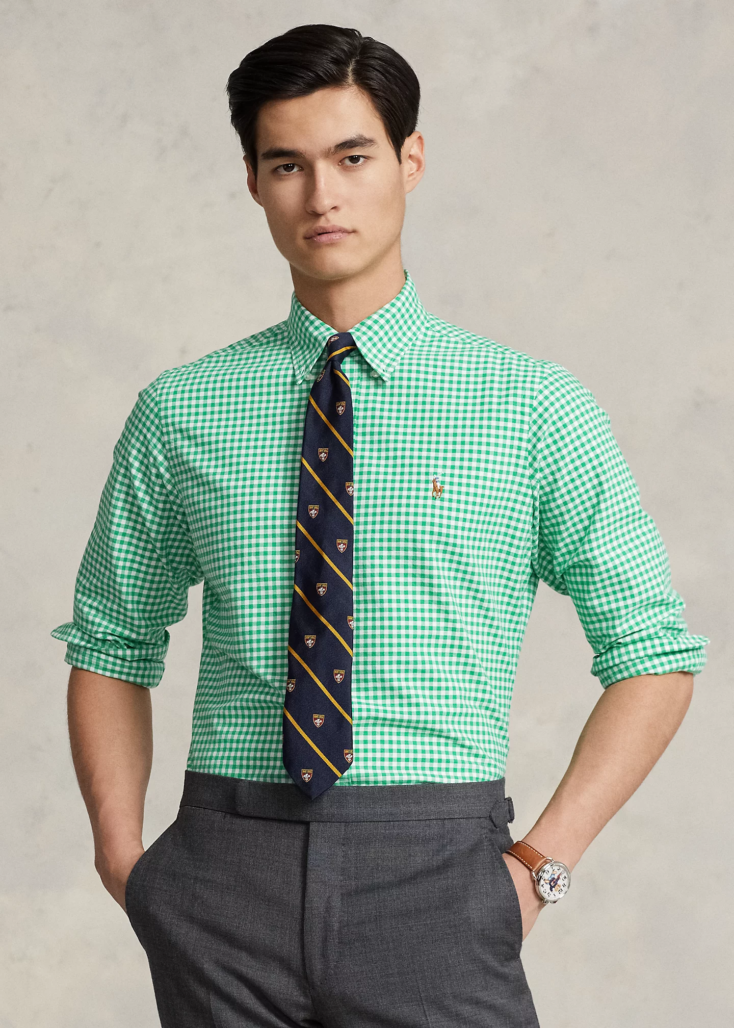 Classic Fit Gingham Oxford Shirt