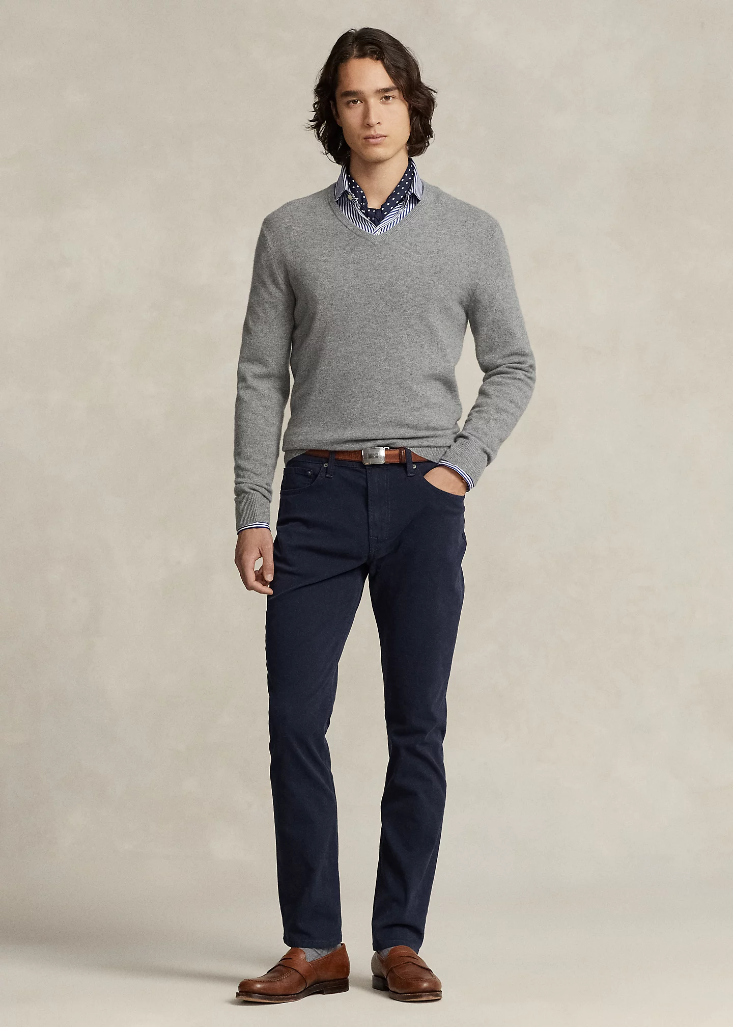 Varick Slim Straight Oxford Chino Pant