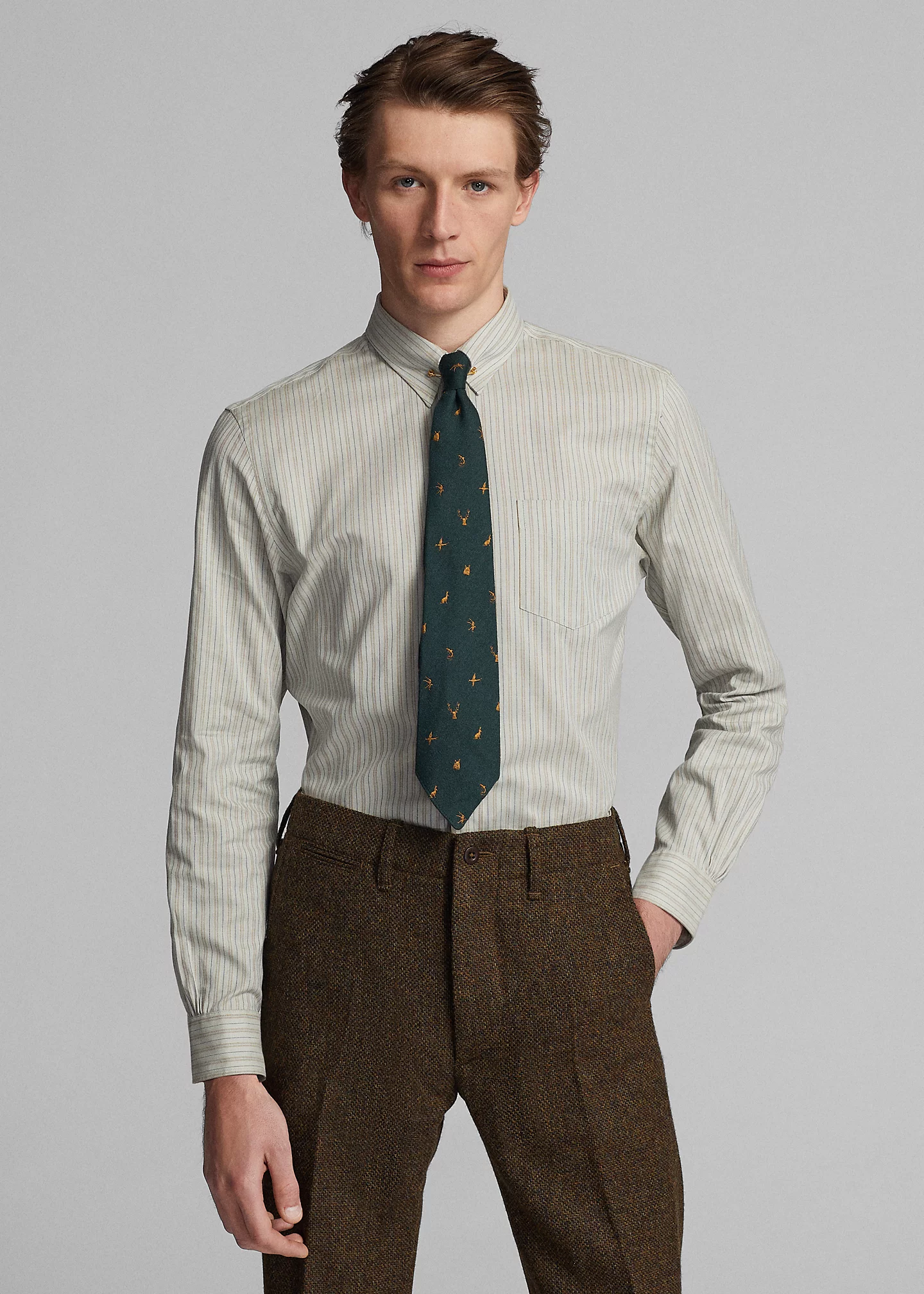 Slim Fit Striped Woven Shirt