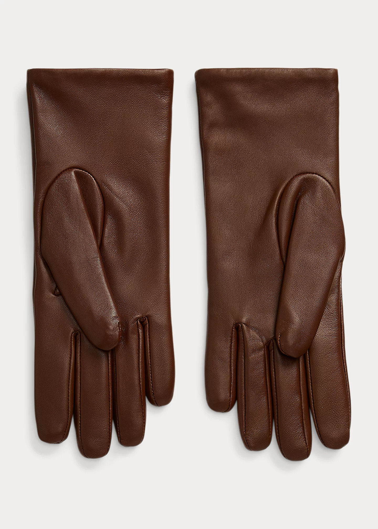 Stitched Wool-Lined Leather Gloves